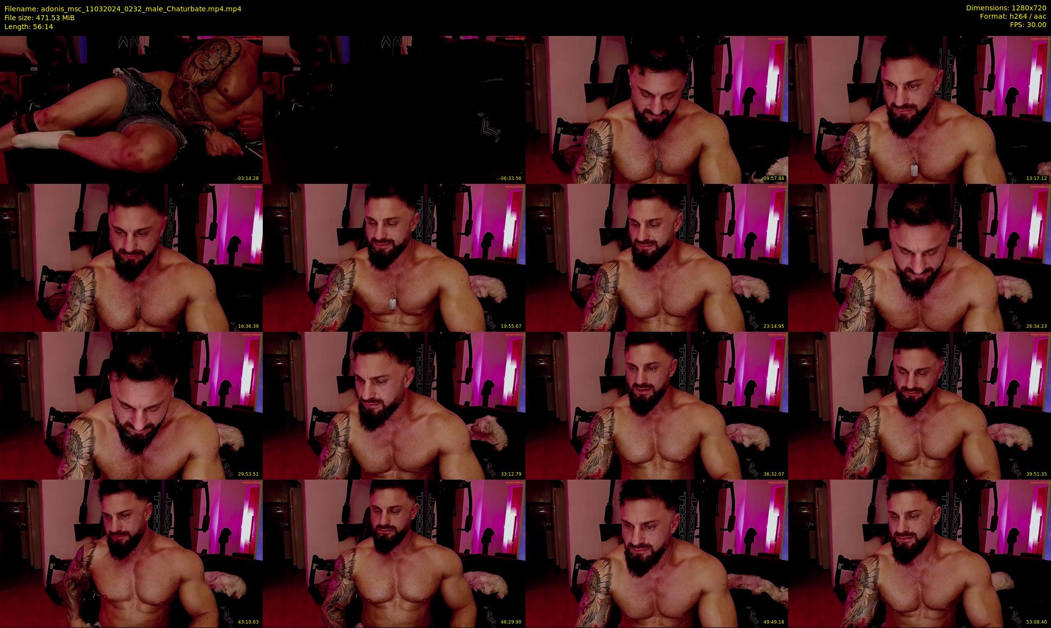 adonis_msc — 57 minute Chaturbate male cam show recording, 720p, Mar 11, 2024