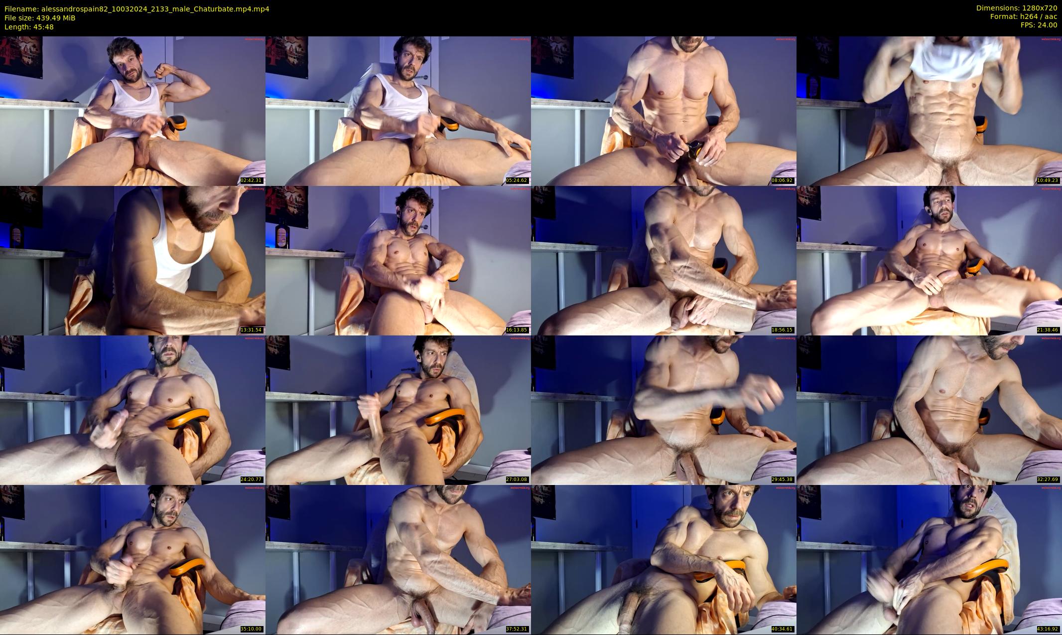 alessandrospain82 — 46 minute Chaturbate male cam show recording, 720p, Mar 10, 2024