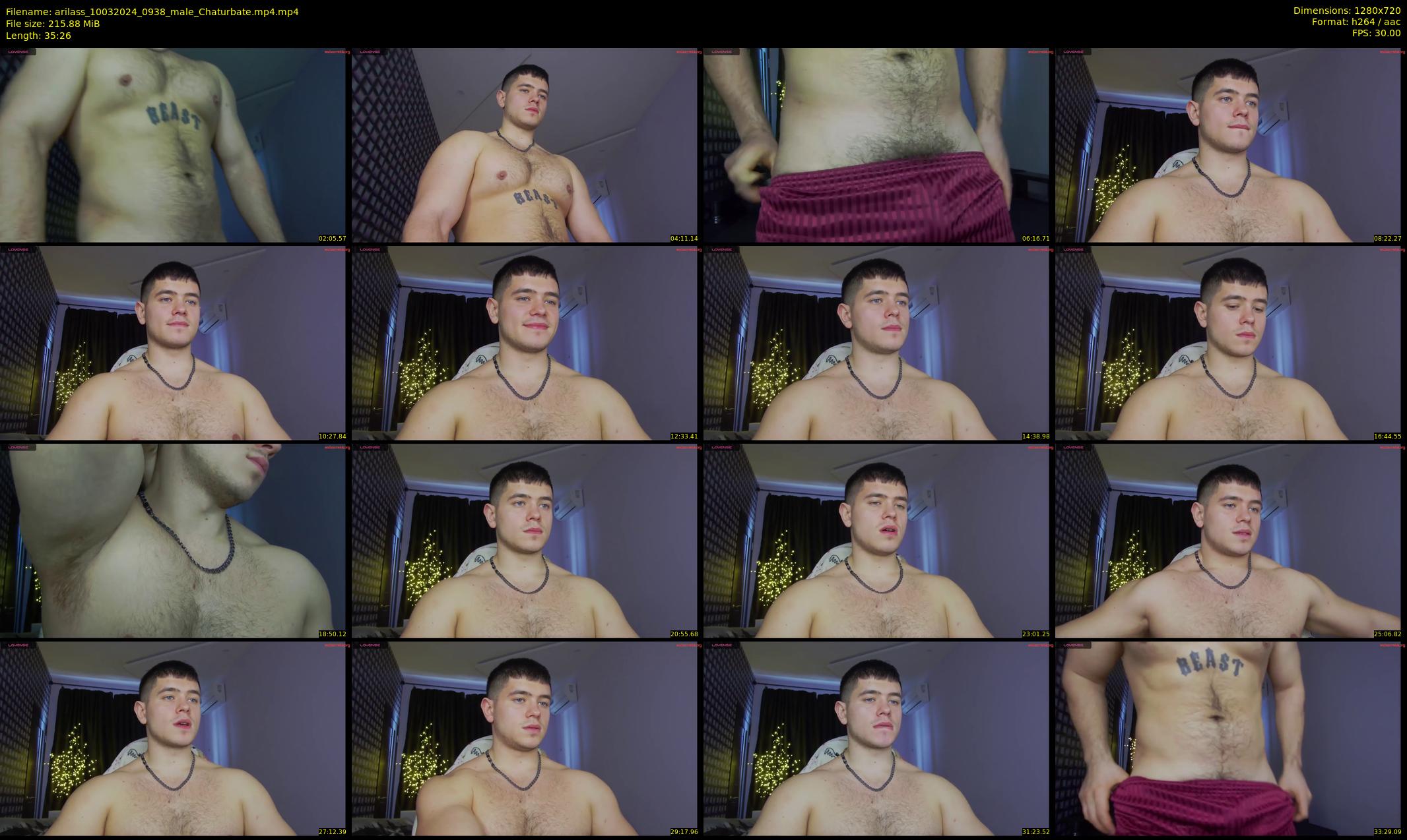 arilass — 36 minute Chaturbate male cam show recording, 720p, Mar 10, 2024