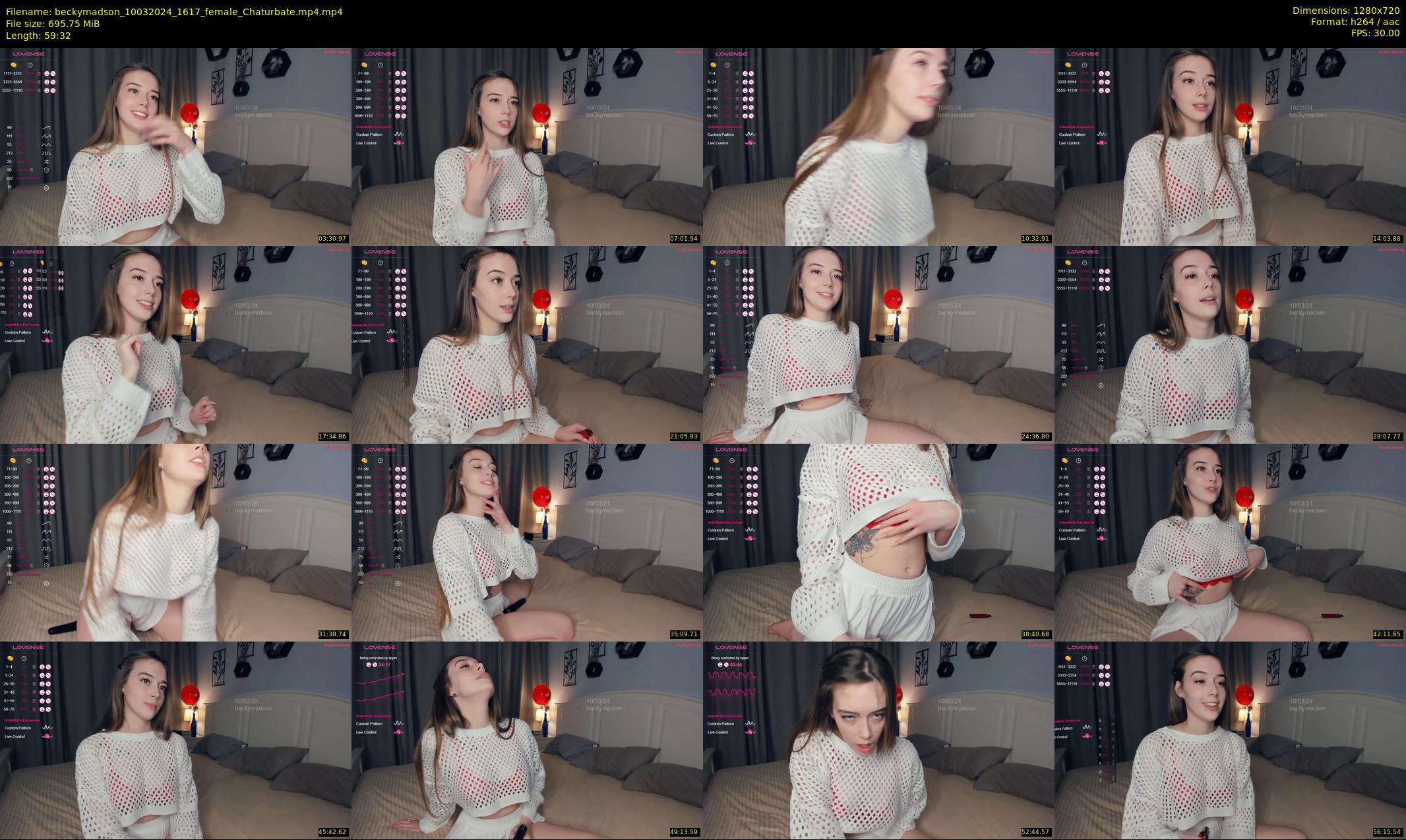 beckymadson — 60 minute Chaturbate female cam show recording, 720p, Mar 10, 2024