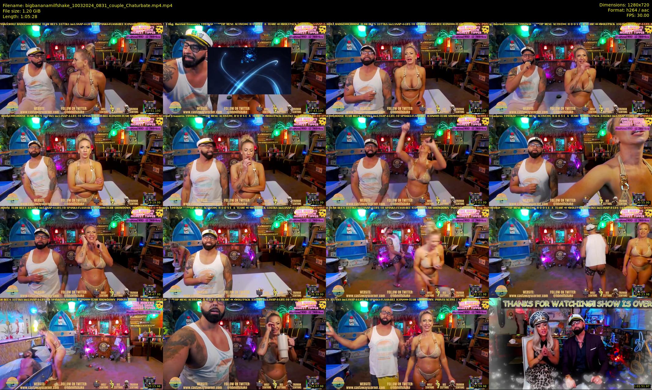 bigbananamilfshake — 66 minute Chaturbate couple cam show recording, 720p, Mar 10, 2024