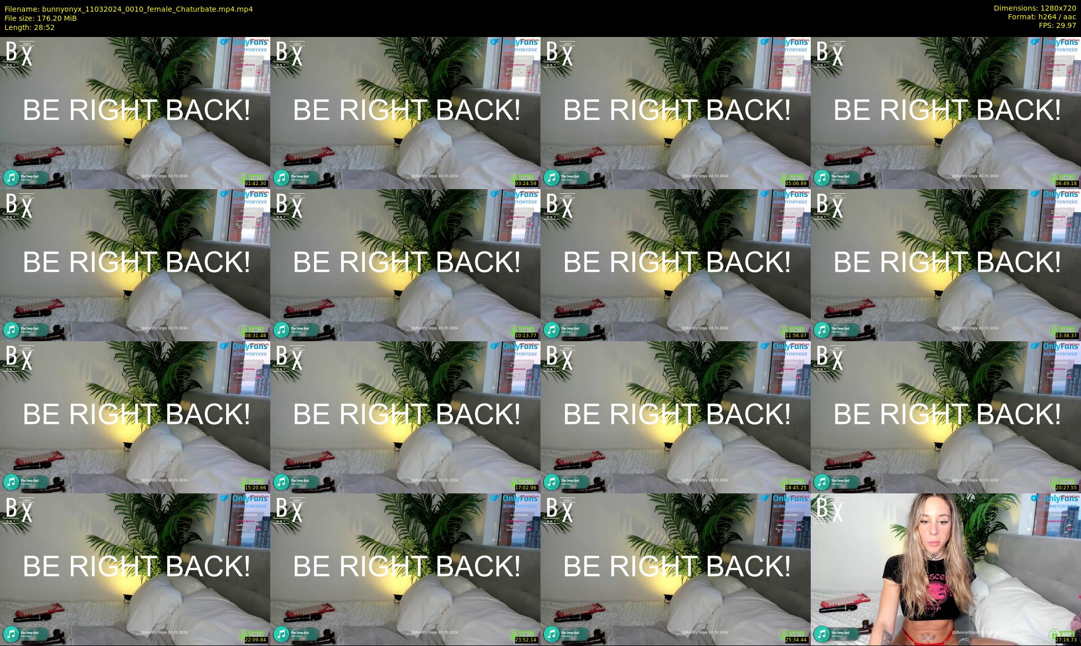 bunnyonyx — 29 minute Chaturbate female cam show recording, 720p, Mar 11, 2024