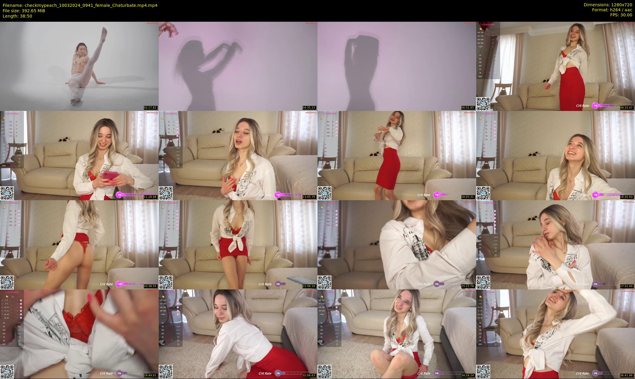 checkmypeach — 39 minute Chaturbate female cam show recording, 720p, Mar 10, 2024