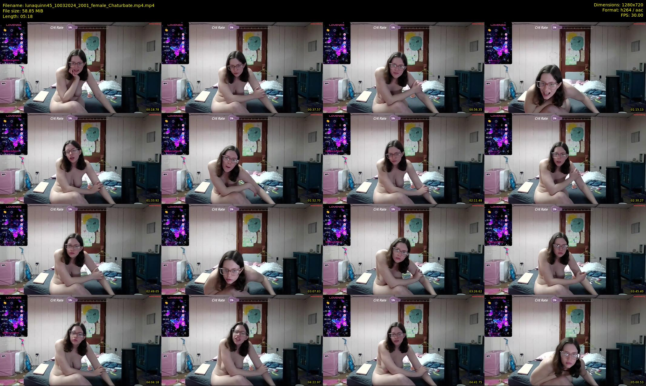 lunaquinn45 — 6 minute Chaturbate female cam show recording, 720p, Mar 10, 2024