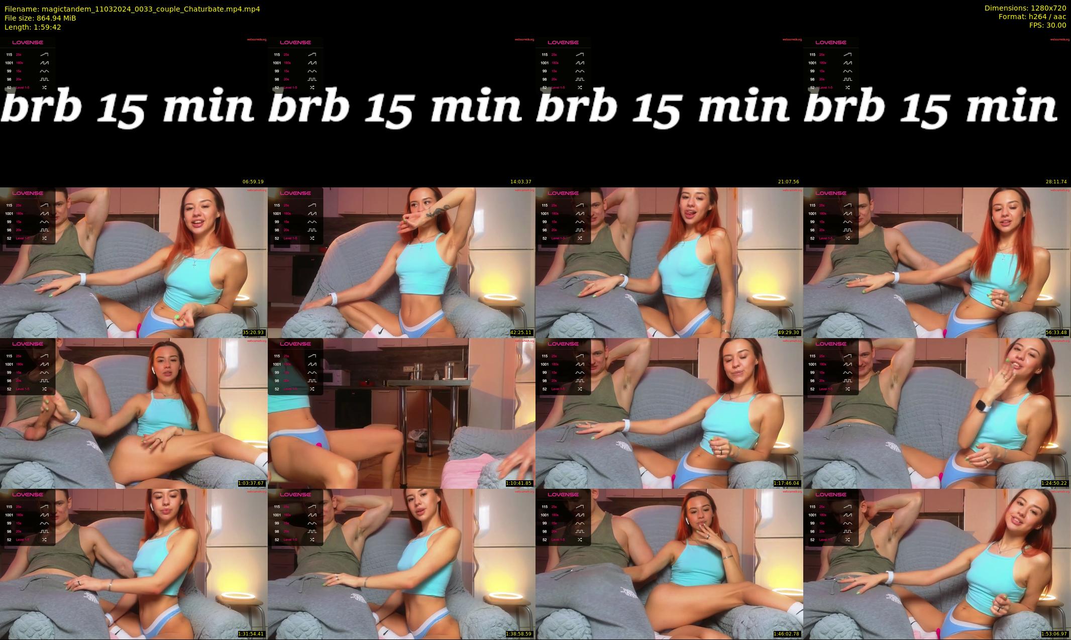 magictandem — 120 minute Chaturbate couple cam show recording, 720p, Mar 11, 2024