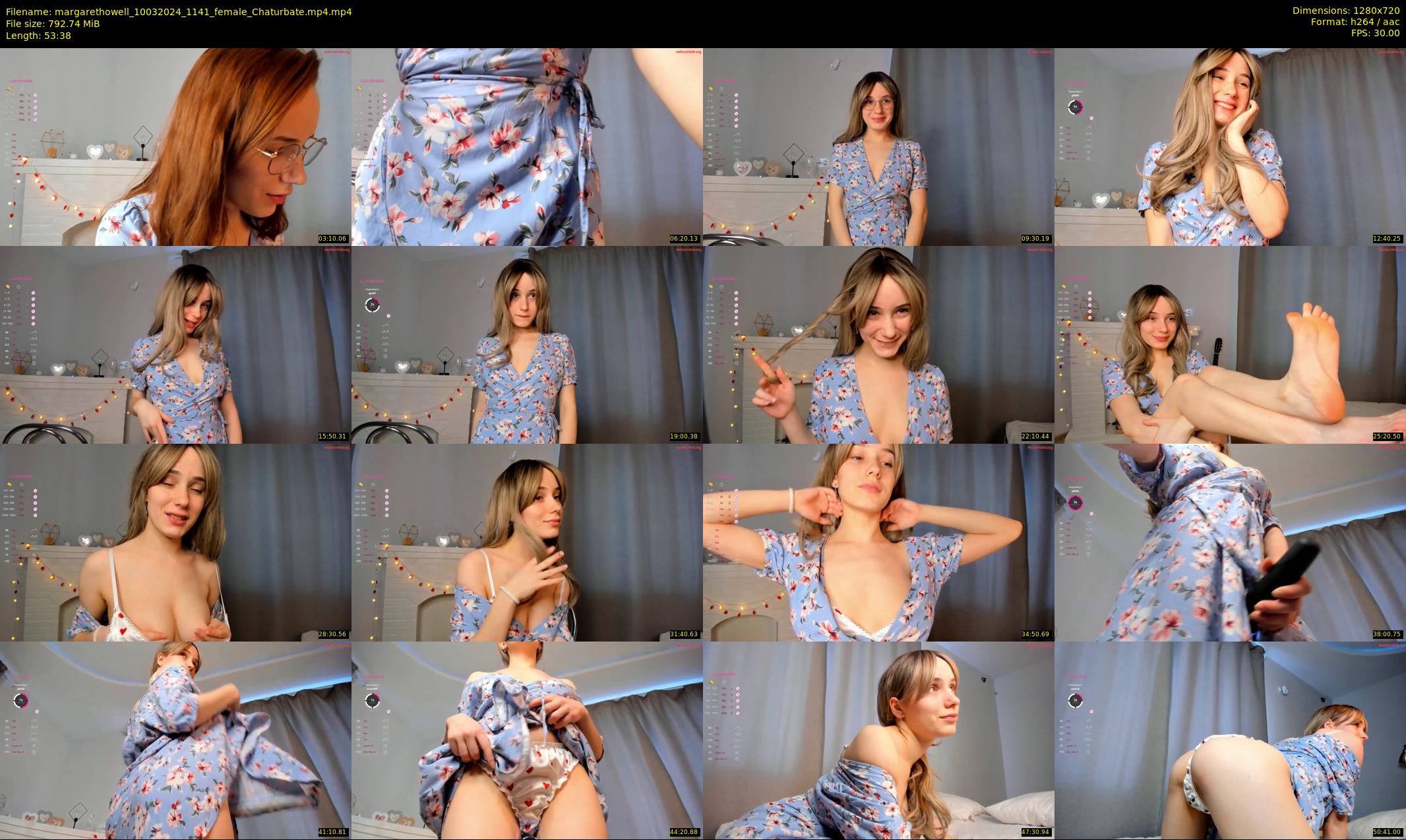 margarethowell — 54 minute Chaturbate female cam show recording, 720p, Mar 10, 2024