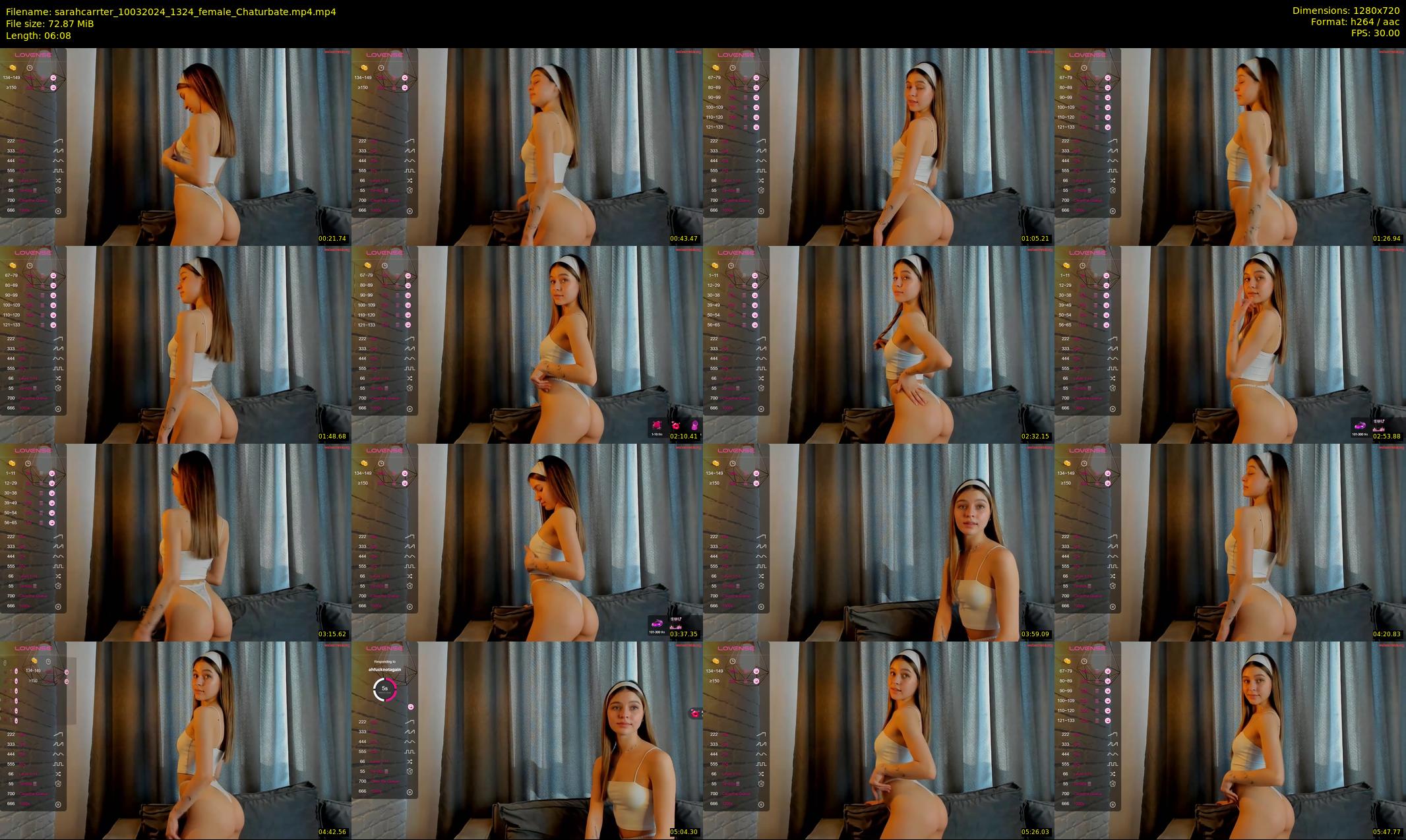 sarahcarrter — 7 minute Chaturbate female cam show recording, 720p, Mar 10, 2024