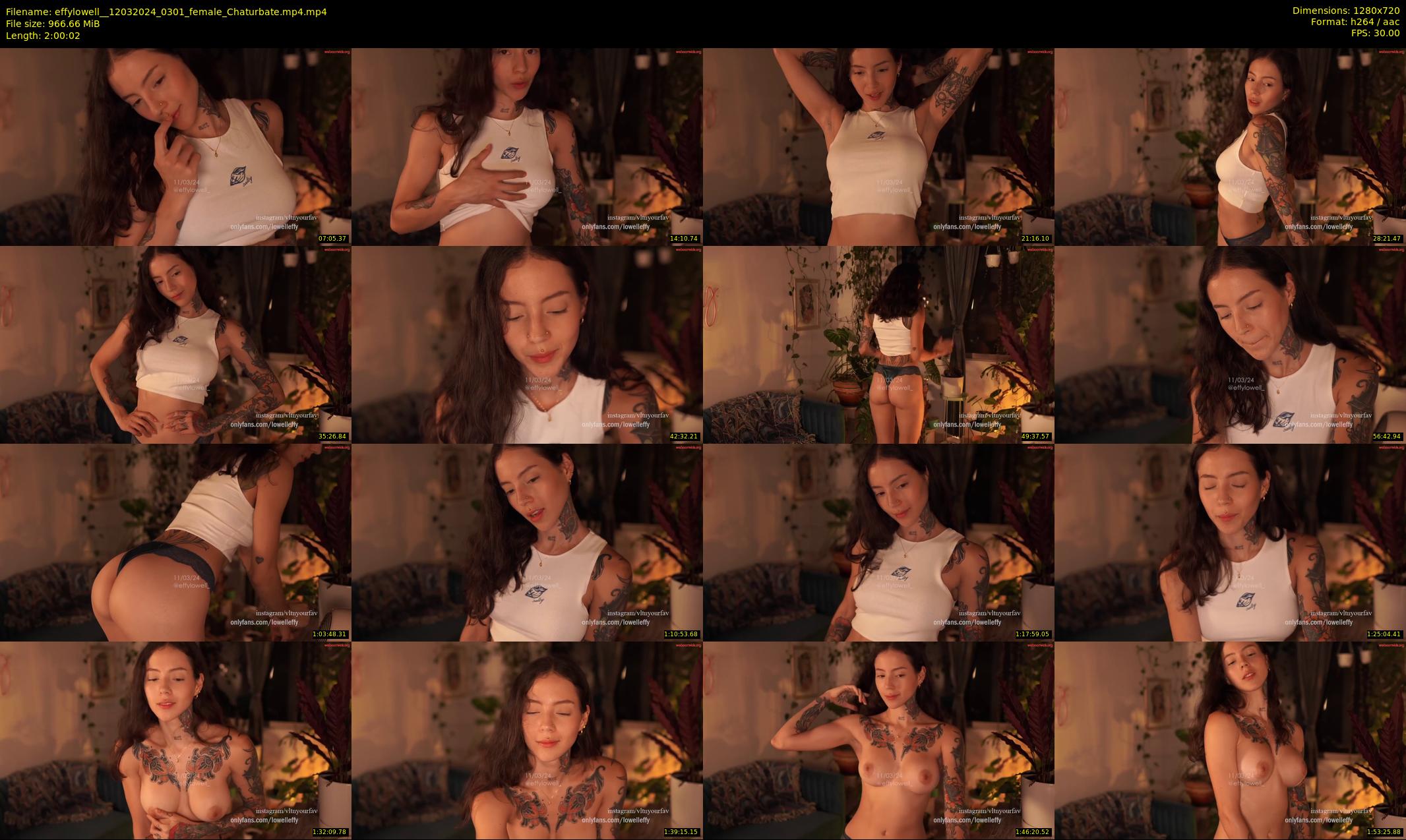 effylowell_ — 121 minute Chaturbate female cam show recording, 720p, Mar 12, 2024