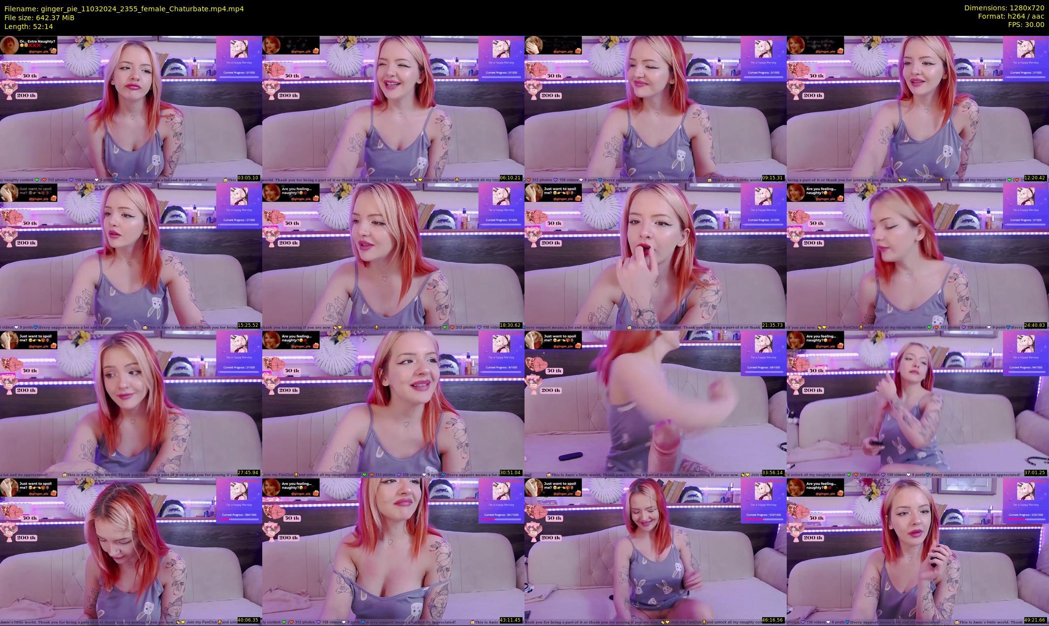 ginger_pie — 53 minute Chaturbate female cam show recording, 720p, Mar 11, 2024
