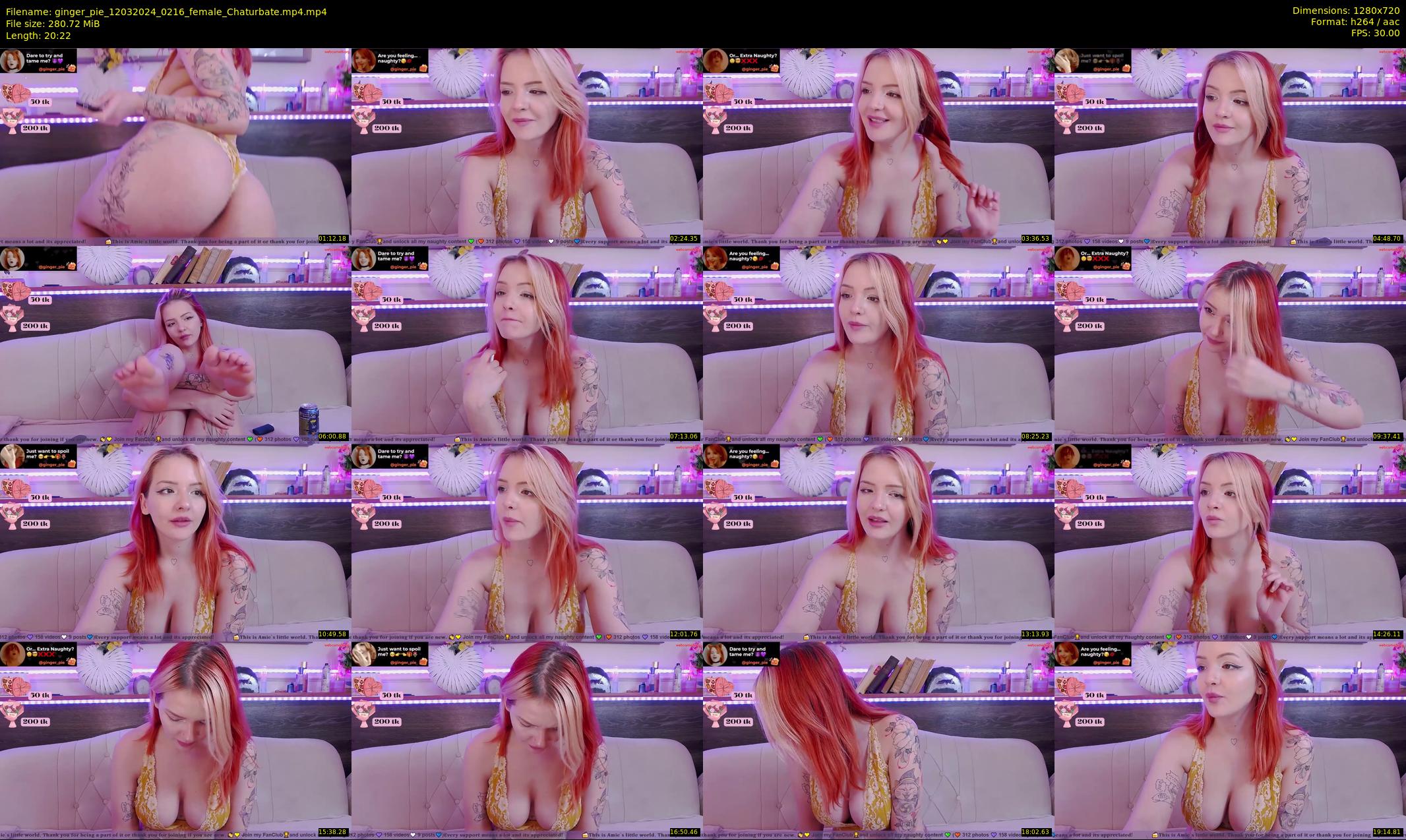 ginger_pie — 21 minute Chaturbate female cam show recording, 720p, Mar 12, 2024