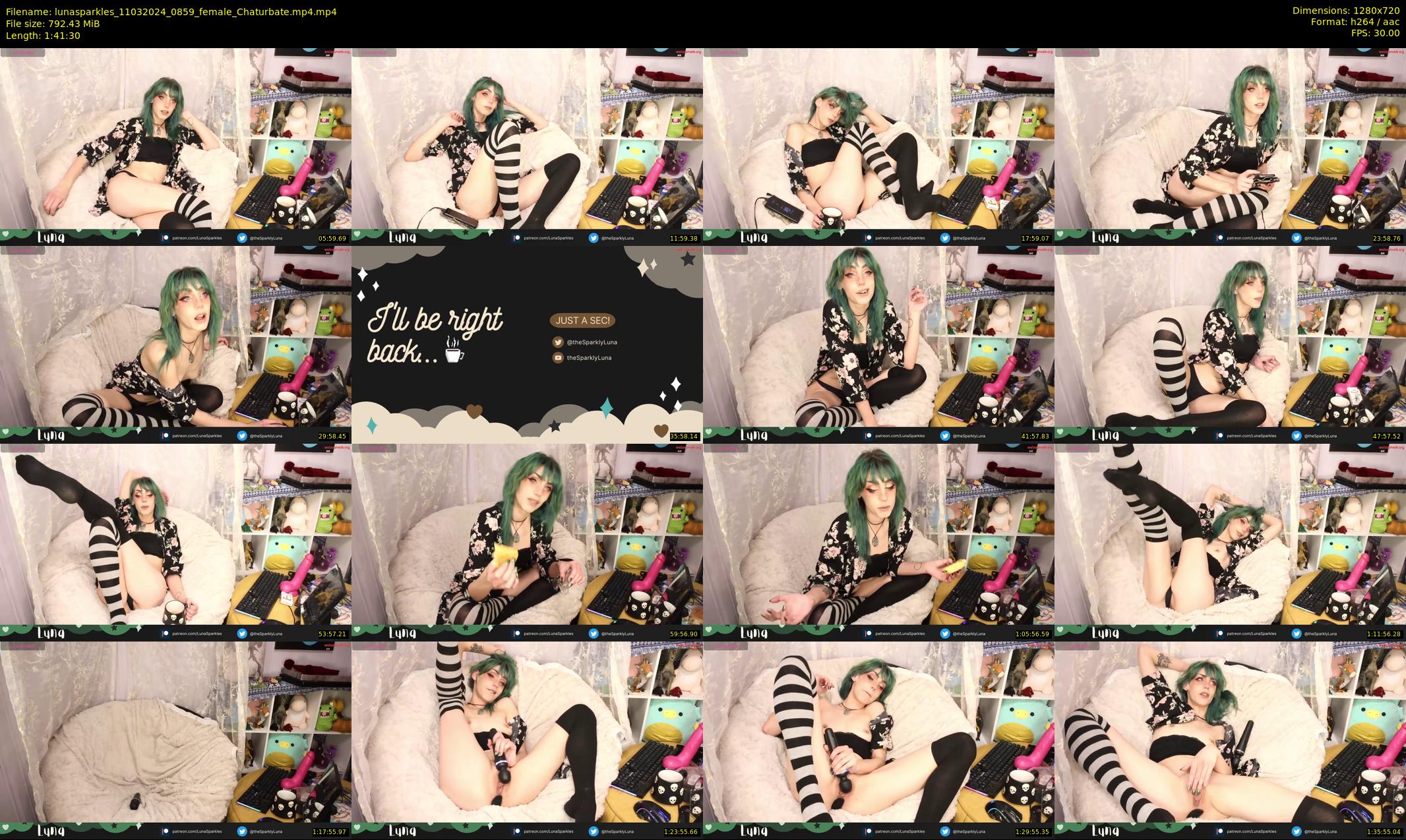 lunasparkles — 102 minute Chaturbate female cam show recording, 720p, Mar 11, 2024
