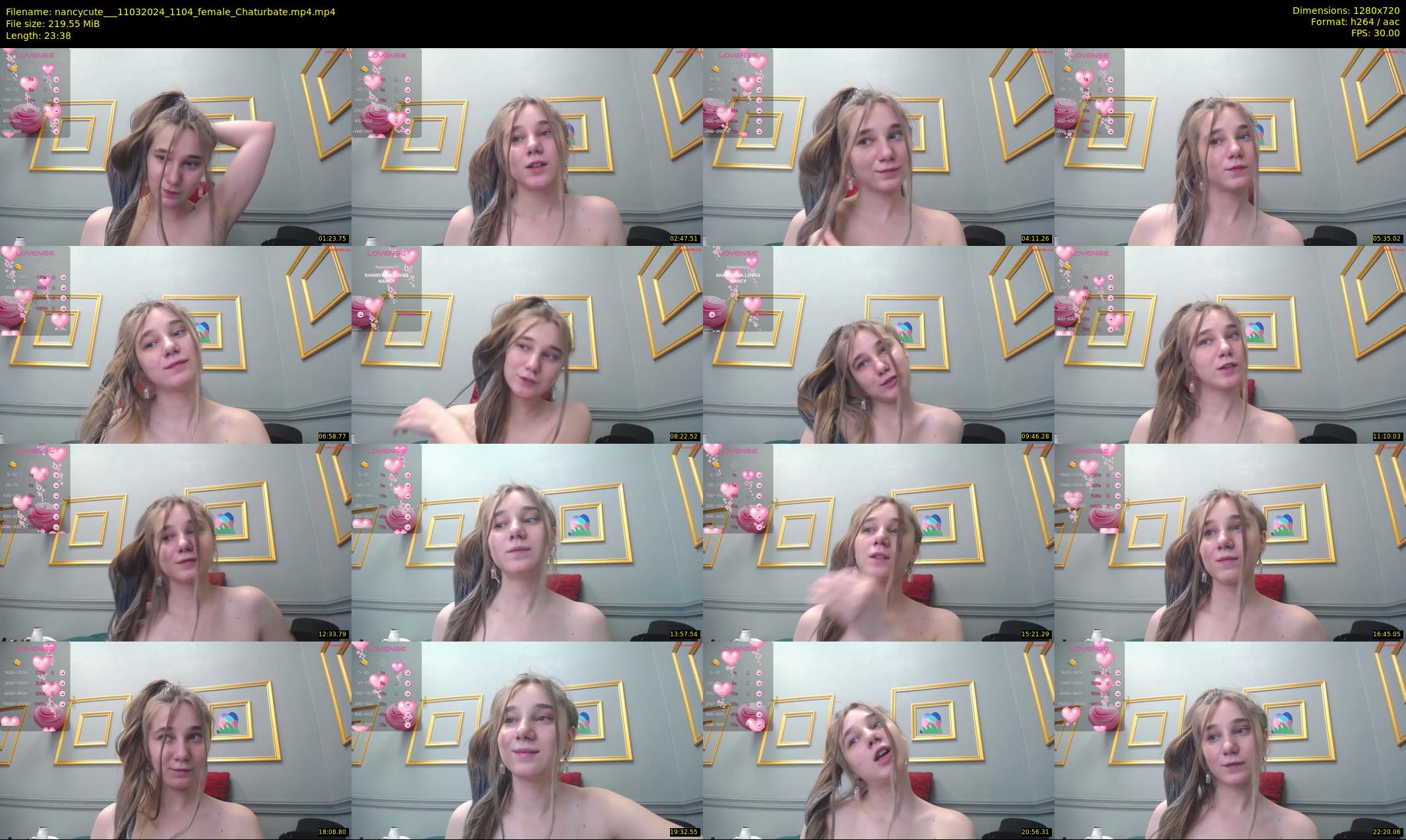 nancycute__ — 24 minute Chaturbate female cam show recording, 720p, Mar 11, 2024