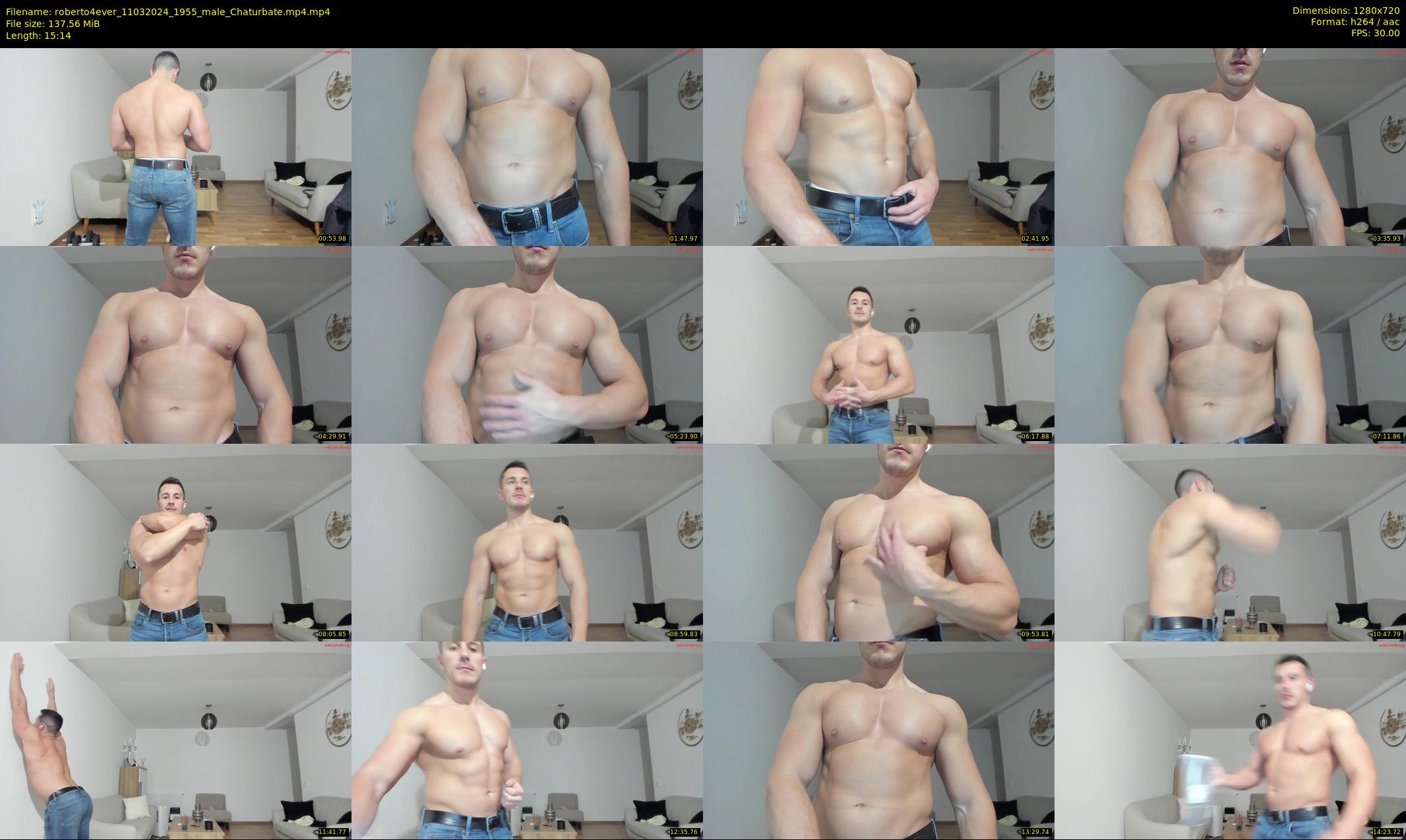 roberto4ever — 16 minute Chaturbate male cam show recording, 720p, Mar 11, 2024