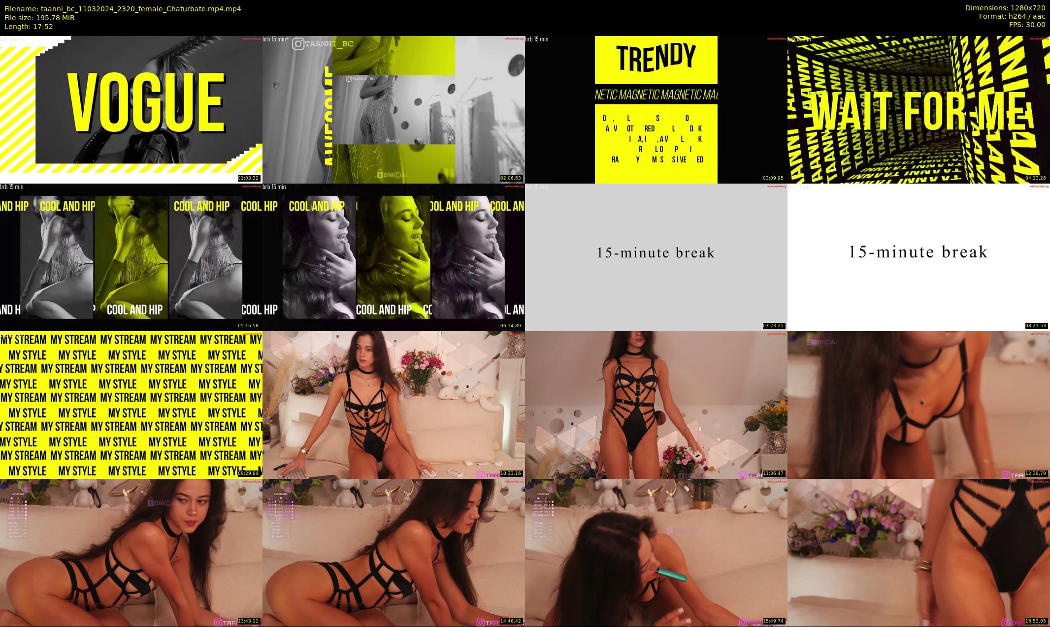 taanni_bc — 18 minute Chaturbate female cam show recording, 720p, Mar 11, 2024