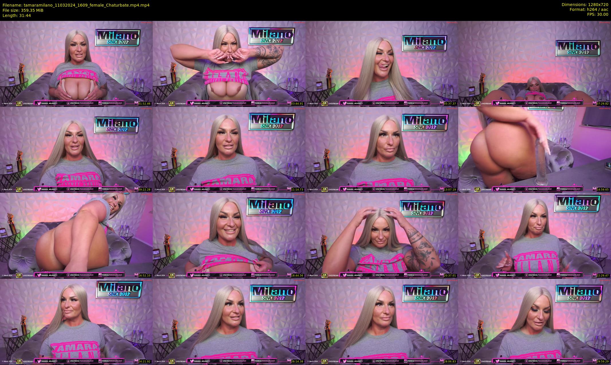 tamaramilano — 32 minute Chaturbate female cam show recording, 720p, Mar 11, 2024
