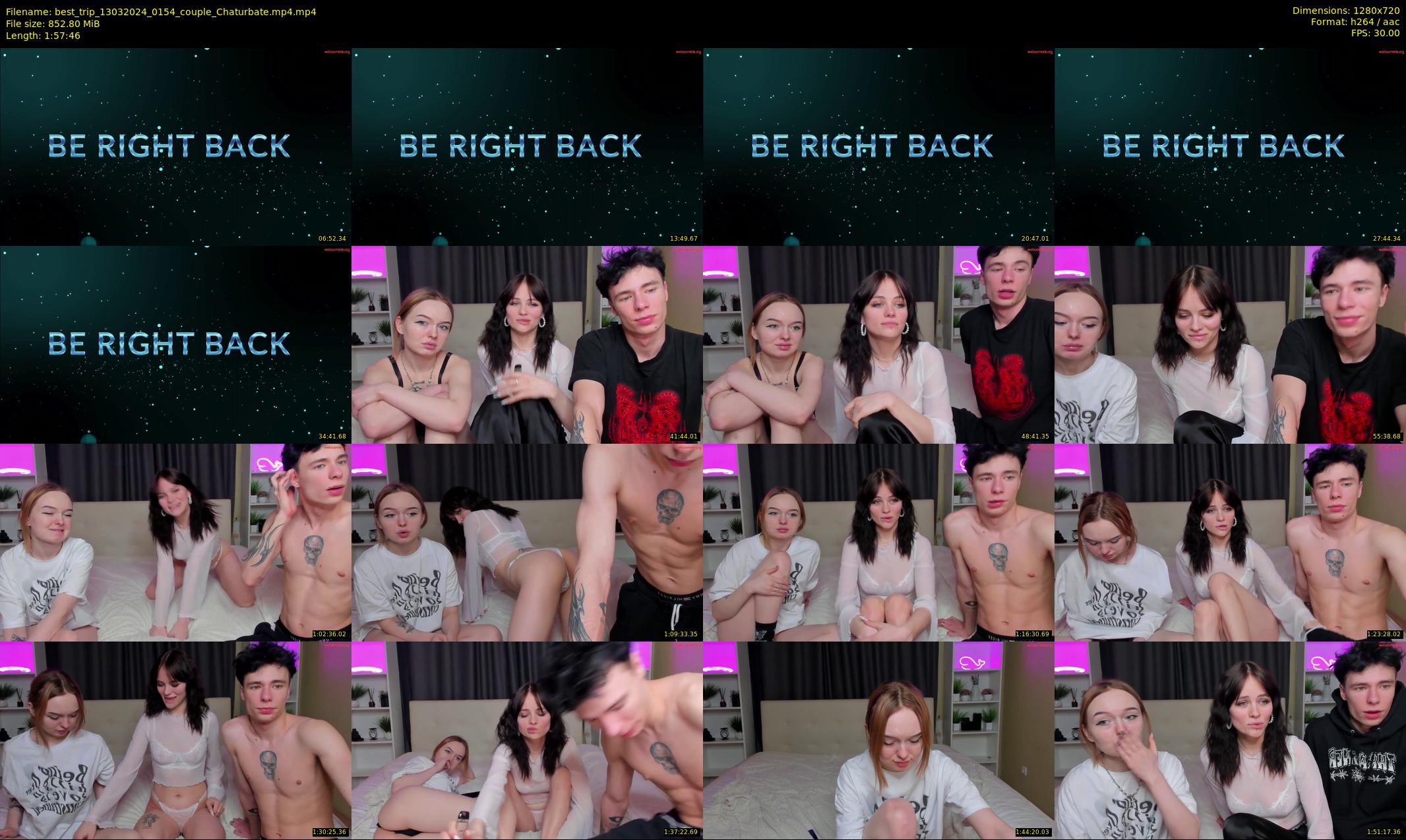 best_trip — 118 minute Chaturbate couple cam show recording, 720p, Mar 13, 2024