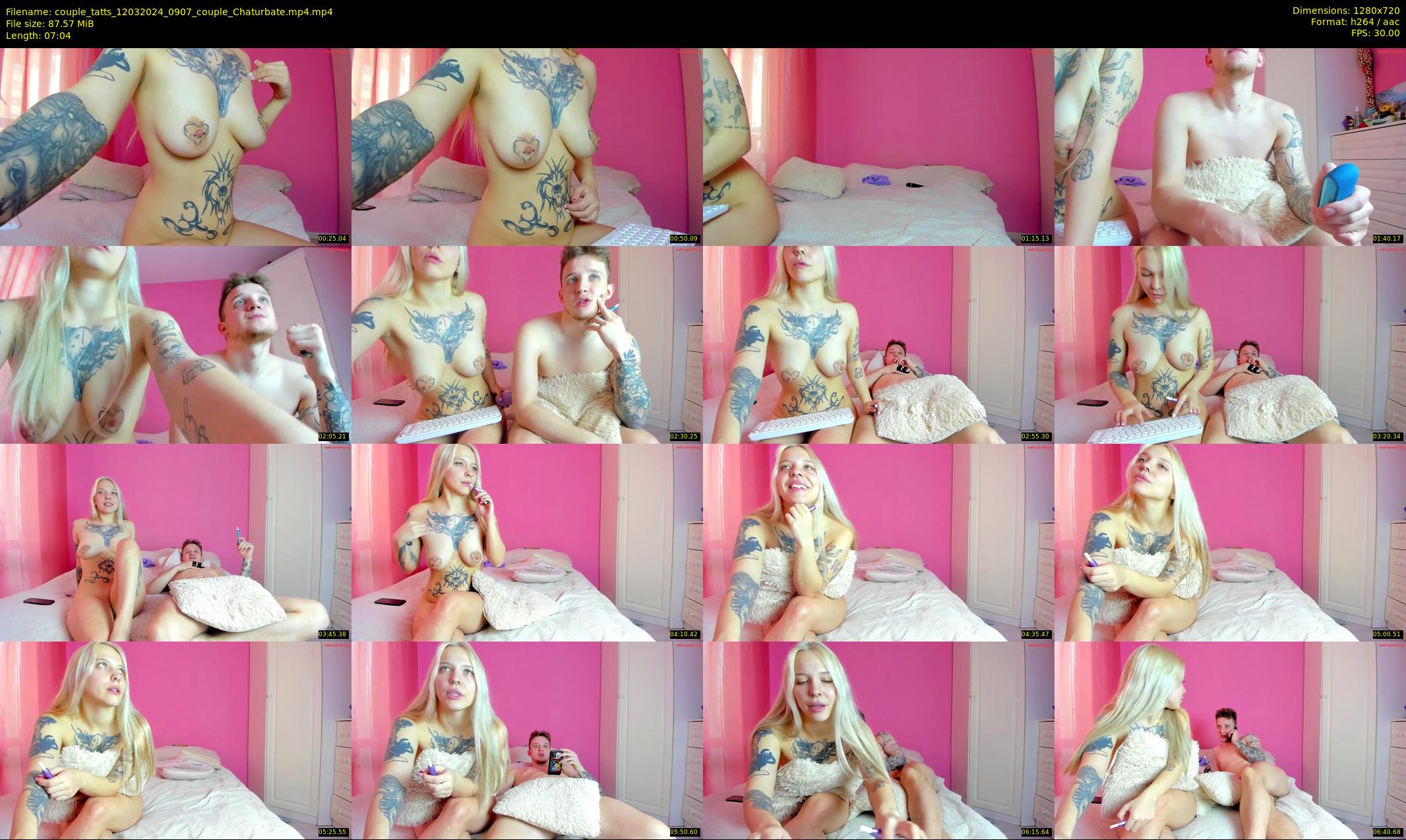 couple_tatts — 8 minute Chaturbate couple cam show recording, 720p, Mar 12, 2024
