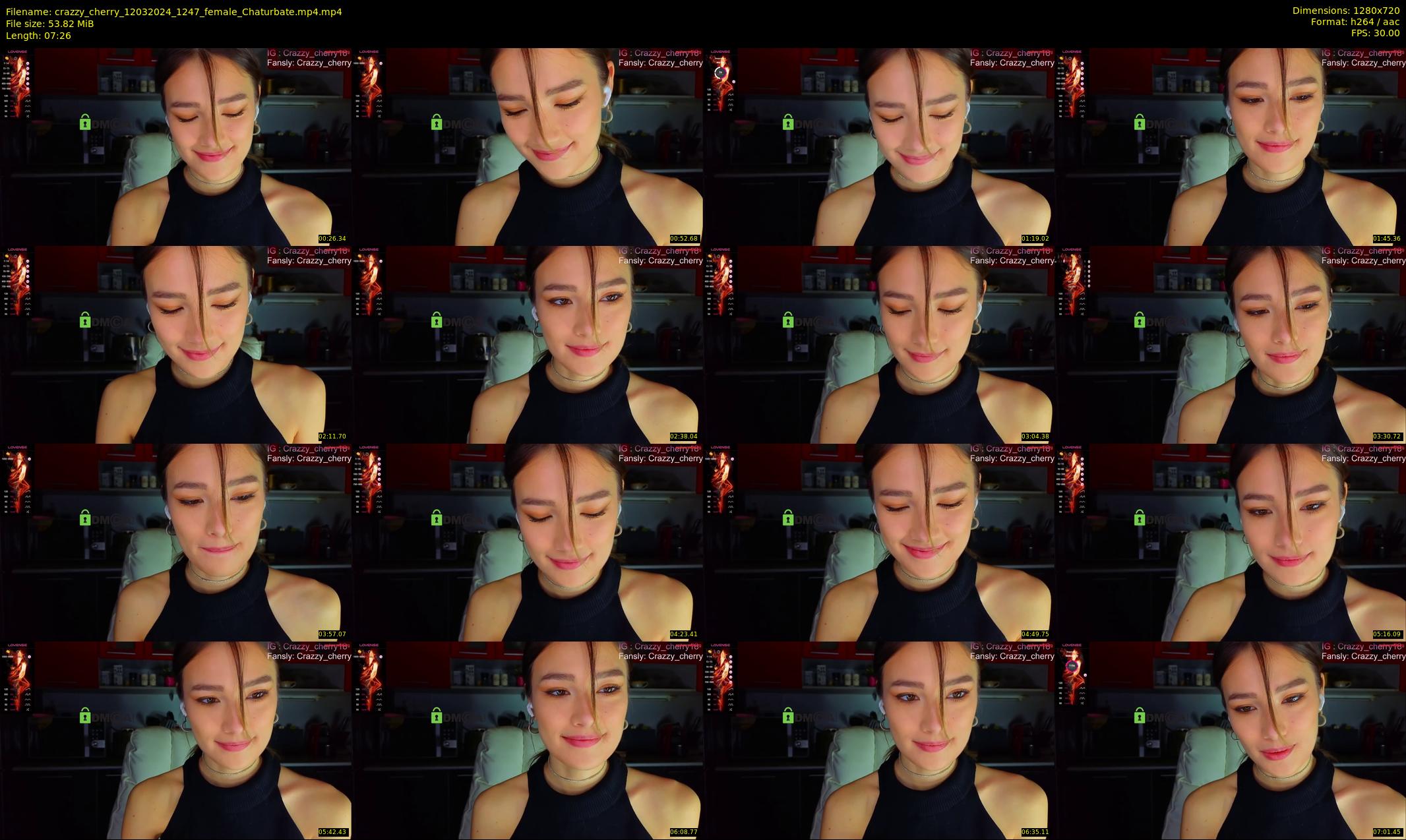 crazzy_cherry — 8 minute Chaturbate female cam show recording, 720p, Mar 12, 2024