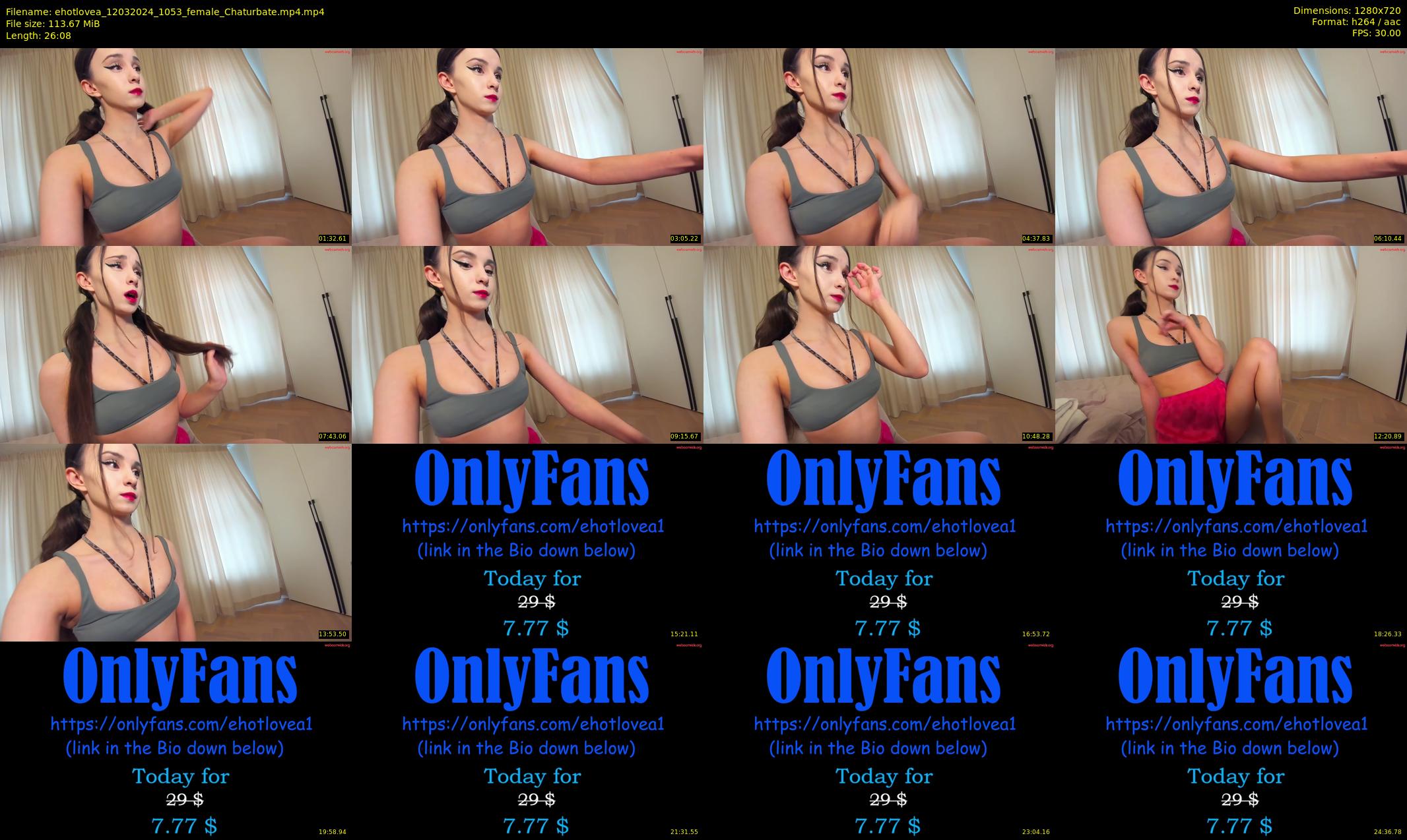 ehotlovea — 27 minute Chaturbate female cam show recording, 720p, Mar 12, 2024