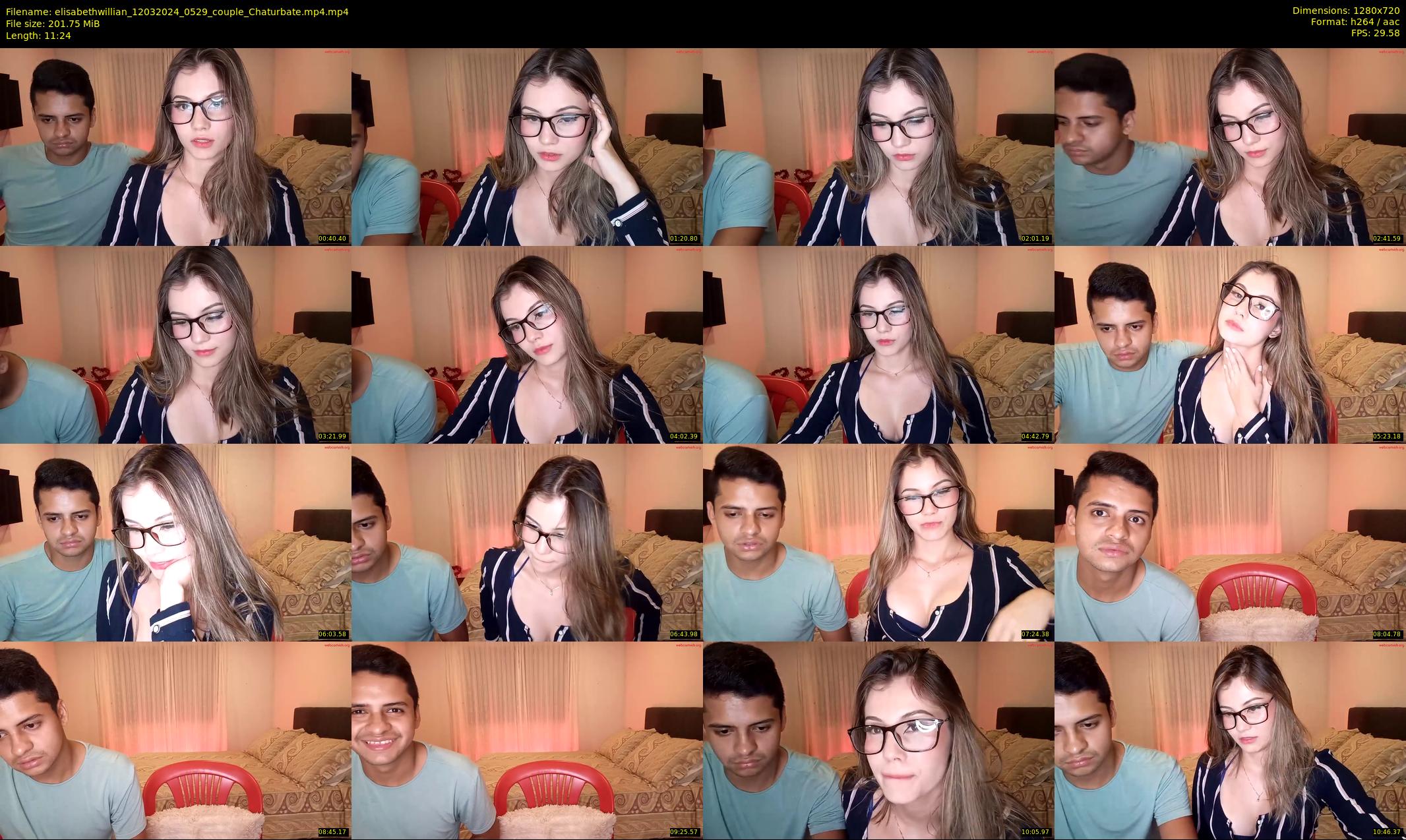 elisabethwillian — 12 minute Chaturbate couple cam show recording, 720p, Mar 12, 2024