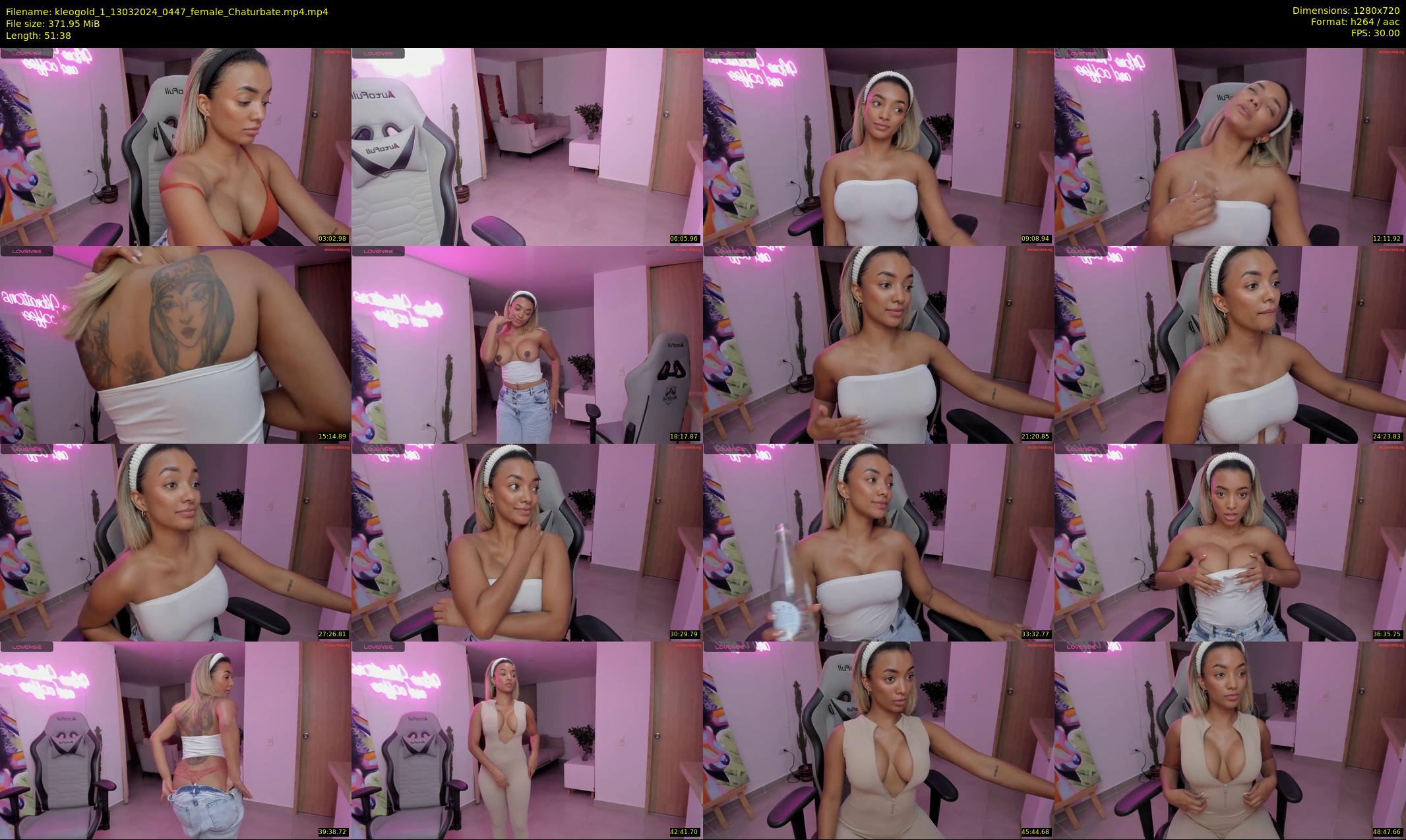 kleogold_1 — 52 minute Chaturbate female cam show recording, 720p, Mar 13, 2024
