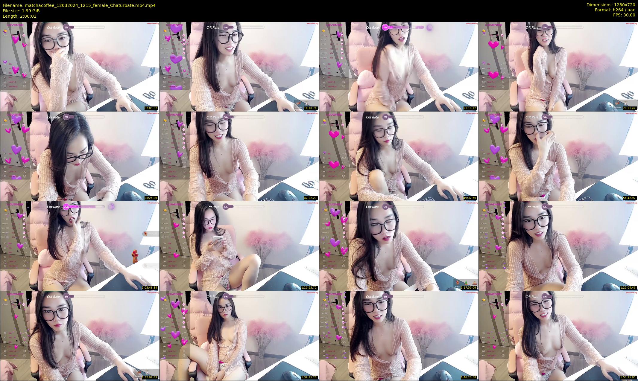 matchacoffee — 121 minute Chaturbate female cam show recording, 720p, Mar 12, 2024