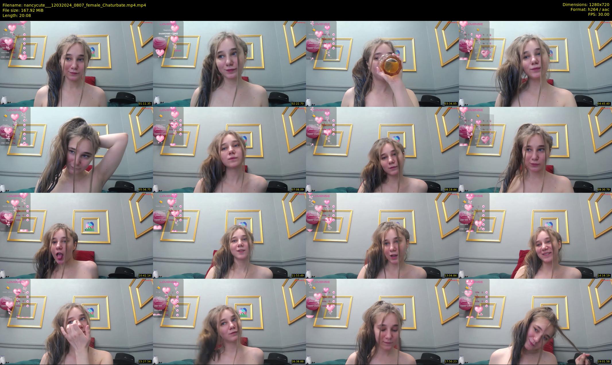nancycute__ — 21 minute Chaturbate female cam show recording, 720p, Mar 12, 2024