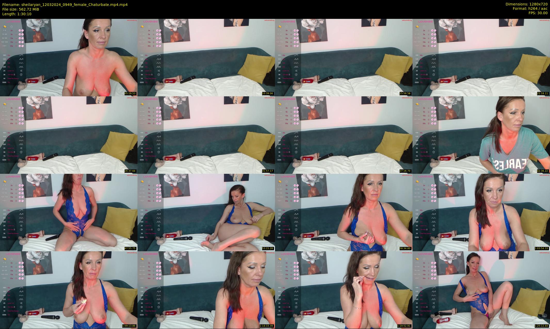sheilaryan — 91 minute Chaturbate female cam show recording, 720p, Mar 12, 2024