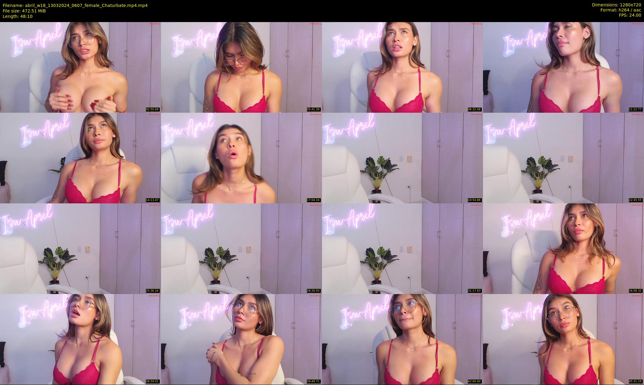 abril_w18 — 49 minute Chaturbate female cam show recording, 720p, Mar 13, 2024