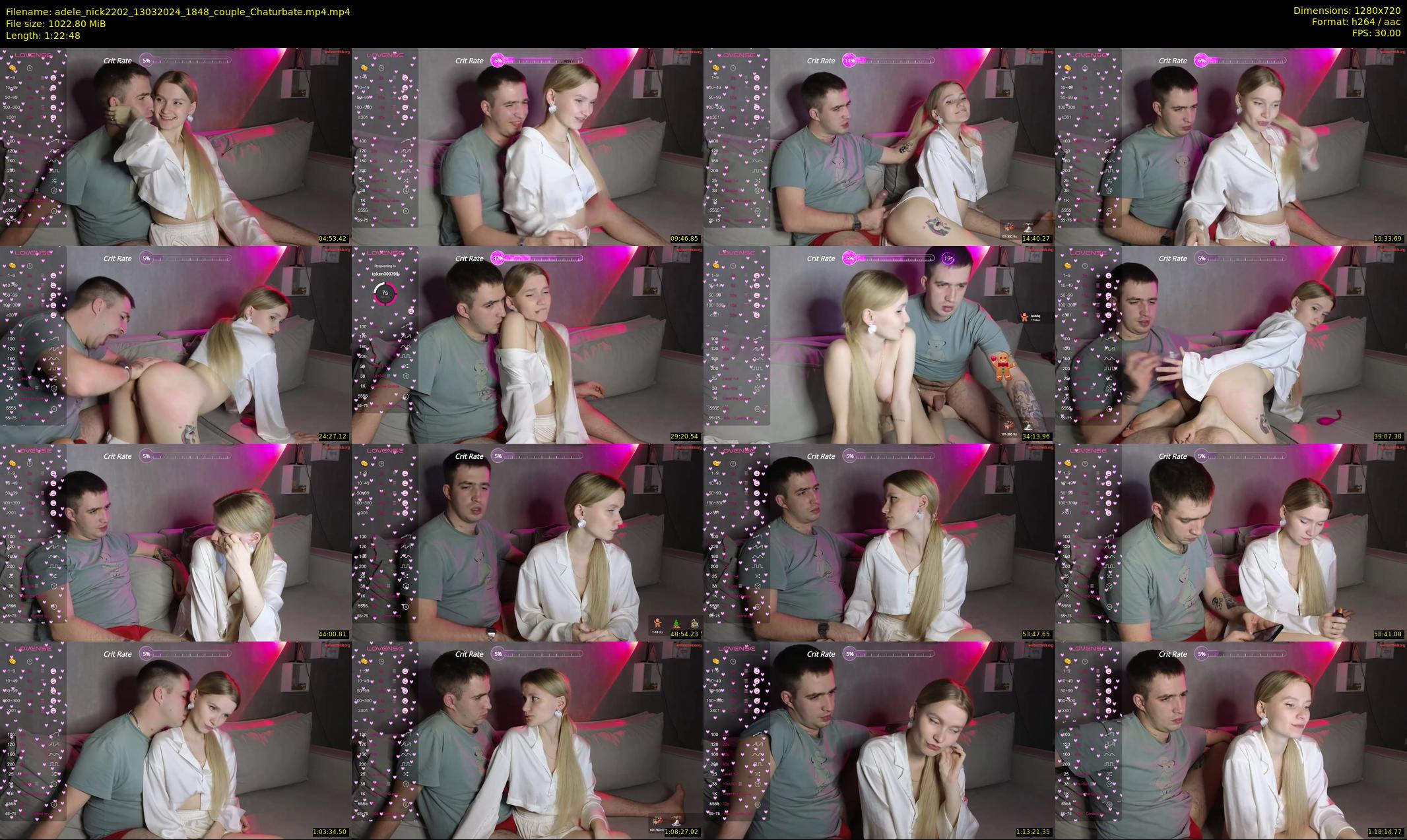 adele_nick2202 — 83 minute Chaturbate couple cam show recording, 720p, Mar 13, 2024