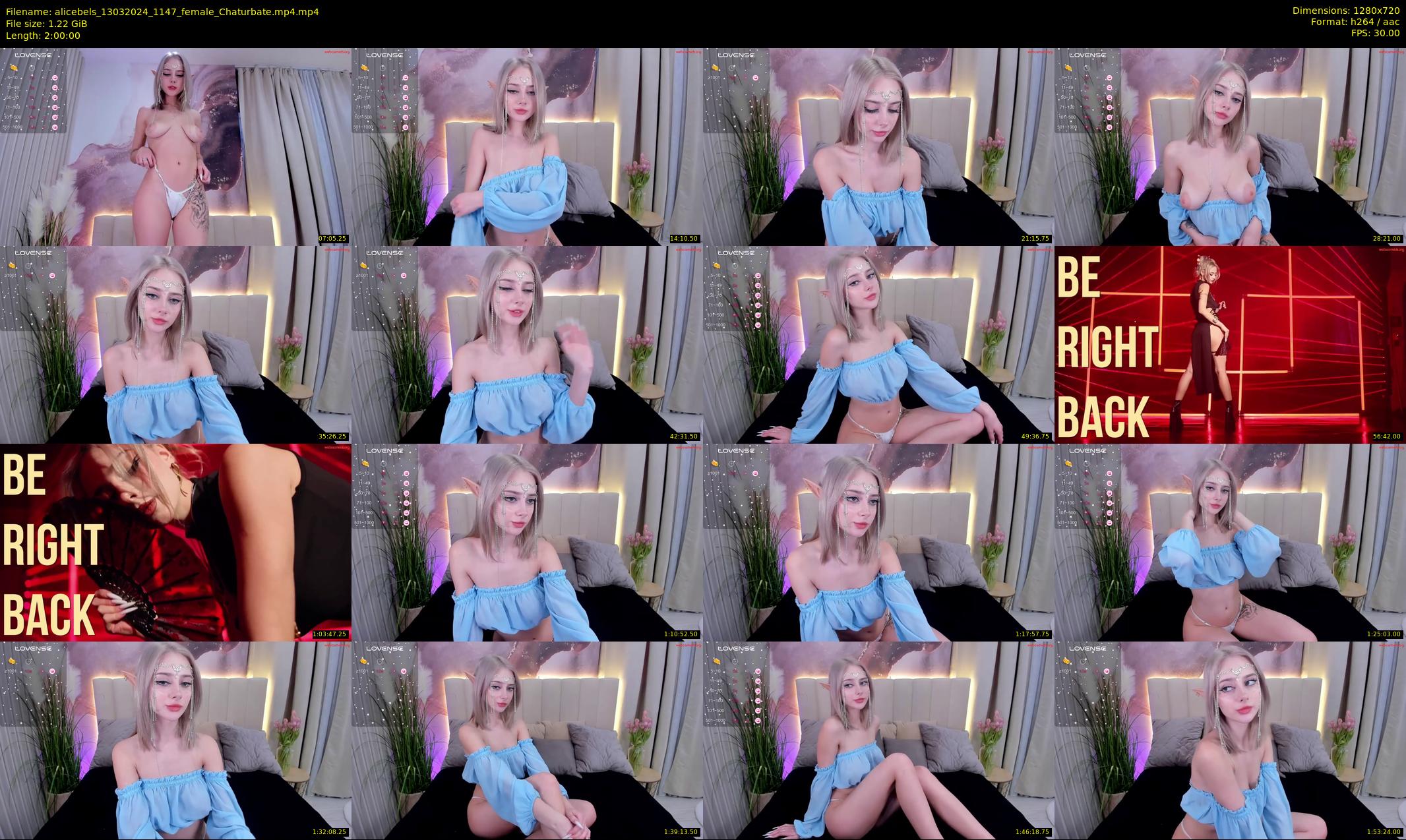 alicebels — 120 minute Chaturbate female cam show recording, 720p, Mar 13, 2024