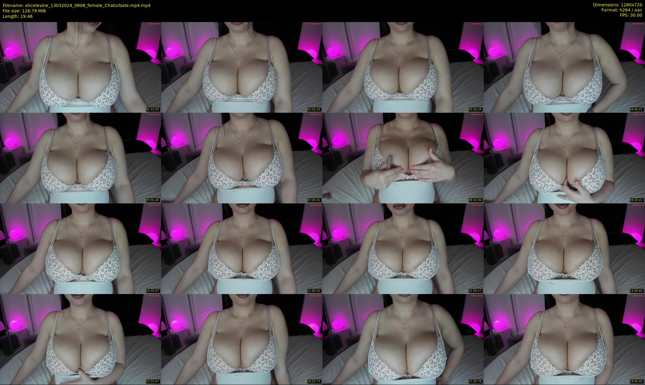 alicelevine — 20 minute Chaturbate female cam show recording, 720p, Mar 13, 2024