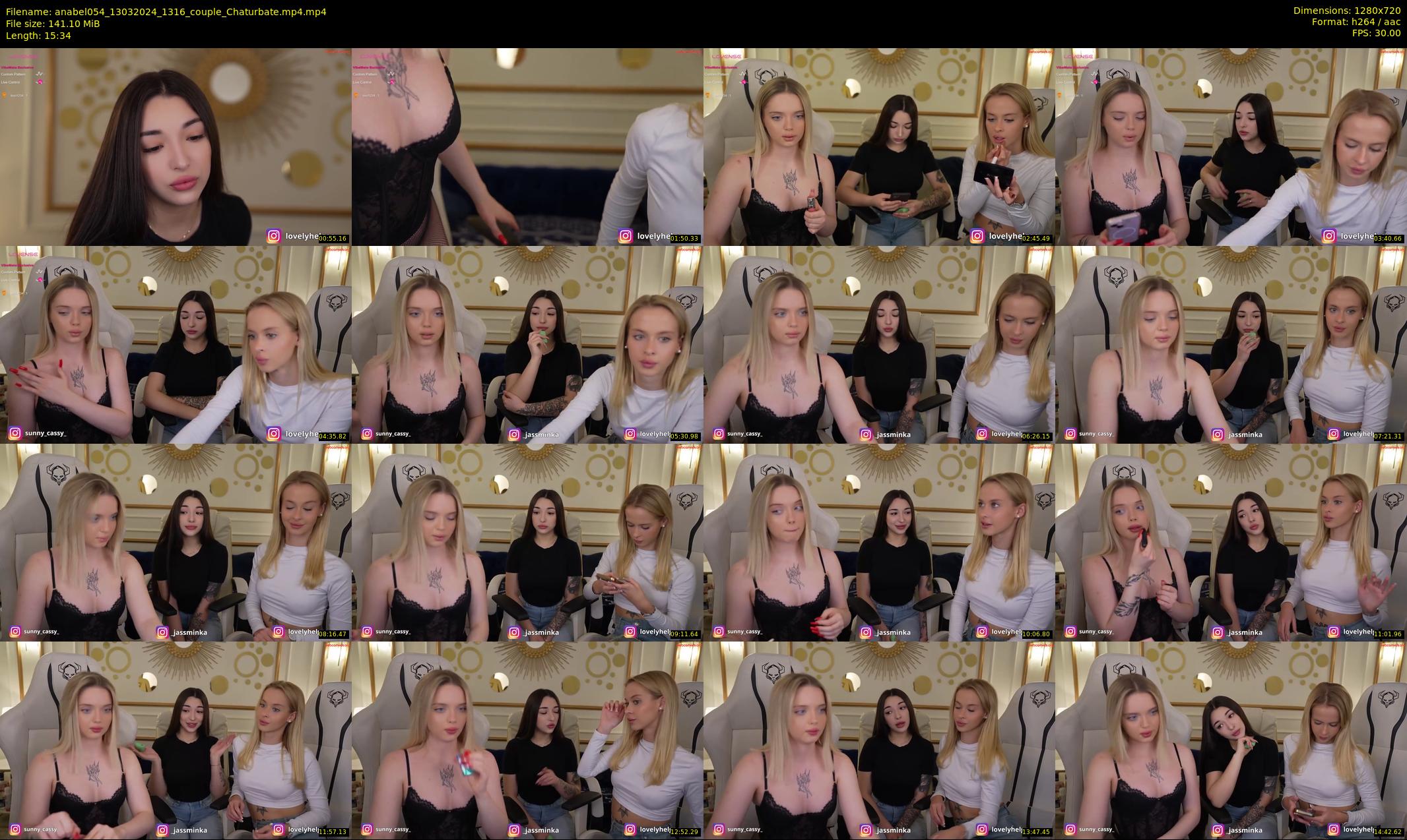 anabel054 — 16 minute Chaturbate female cam show recording, 720p, Mar 13, 2024