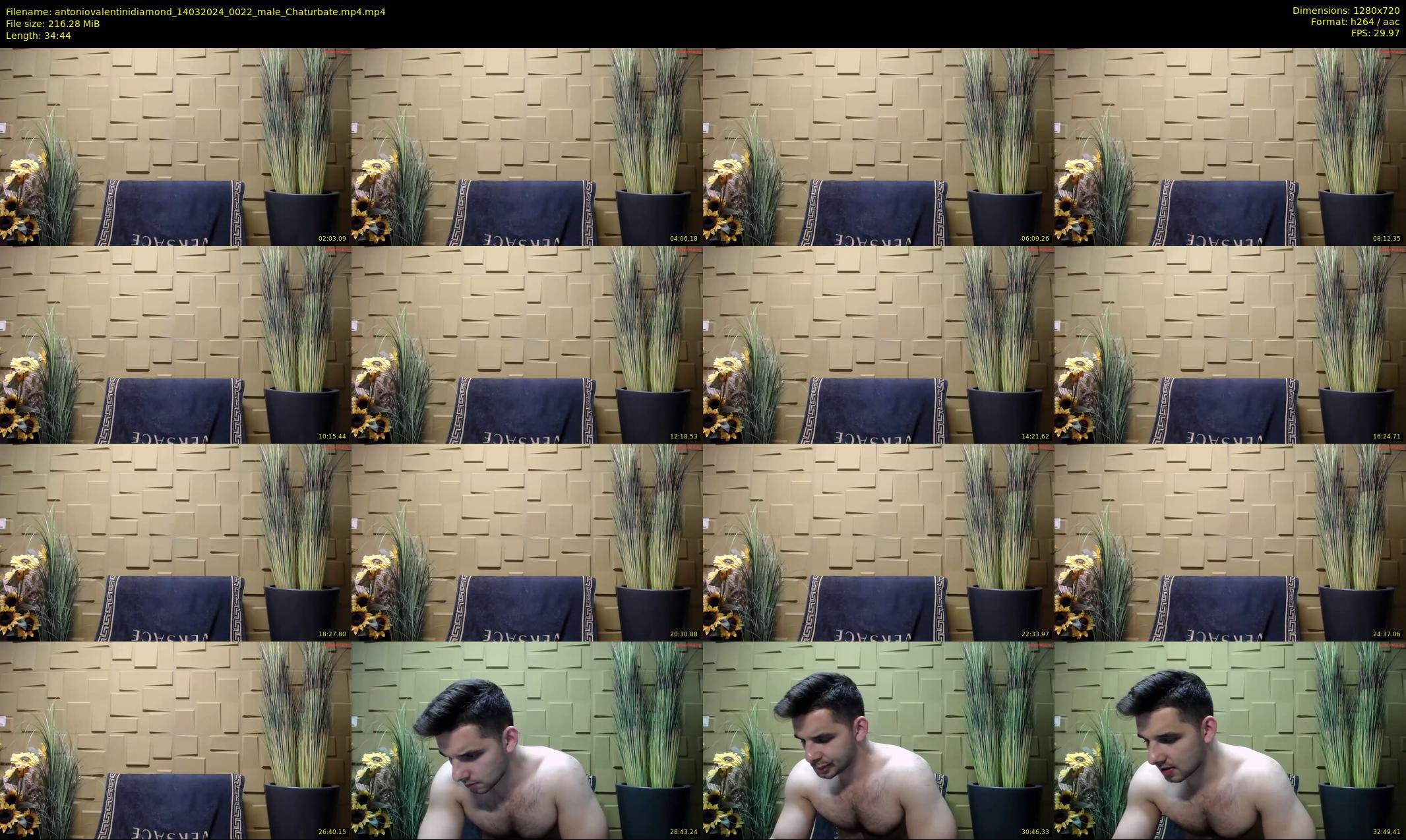 antoniovalentinidiamond — 35 minute Chaturbate male cam show recording, 720p, Mar 14, 2024