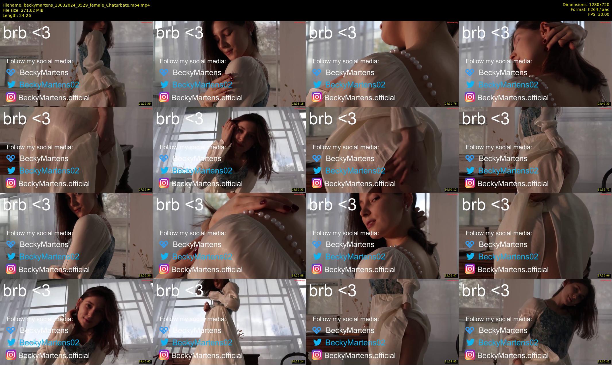 beckymartens — 25 minute Chaturbate female cam show recording, 720p, Mar 13, 2024