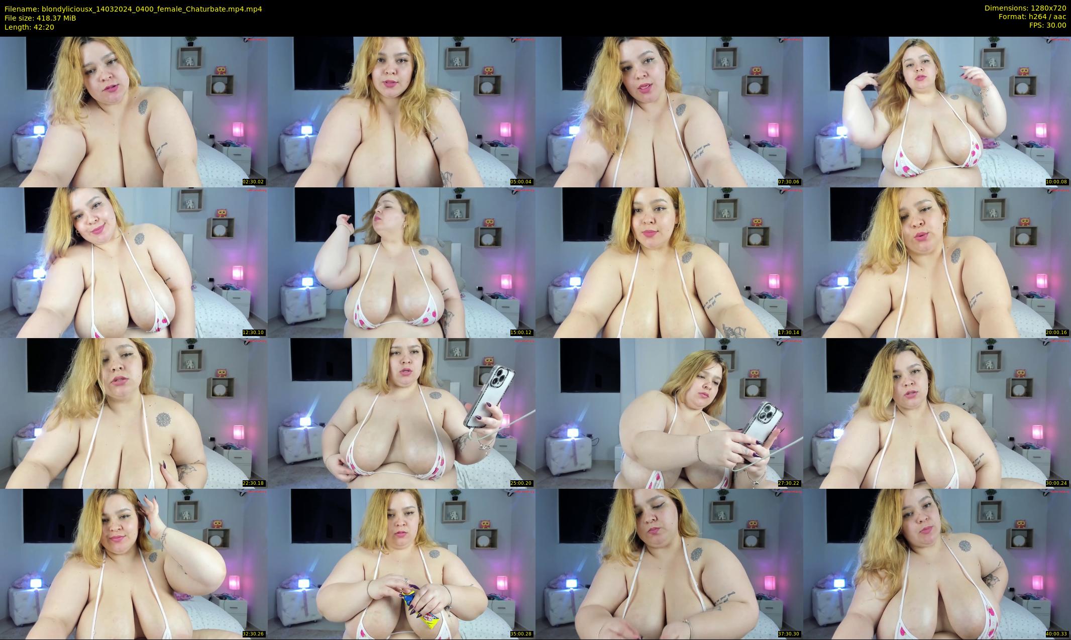 blondyliciousx — 43 minute Chaturbate female cam show recording, 720p, Mar 14, 2024