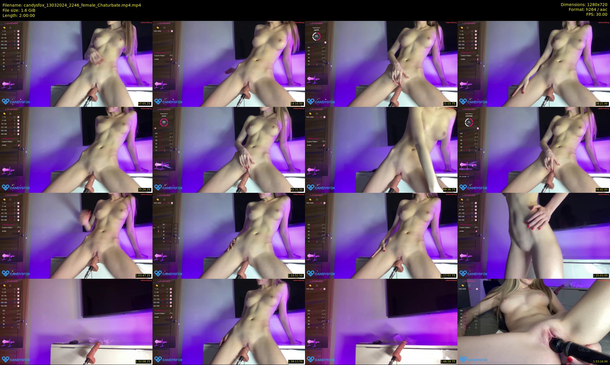 candysfox — 120 minute Chaturbate female cam show recording, 720p, Mar 13, 2024
