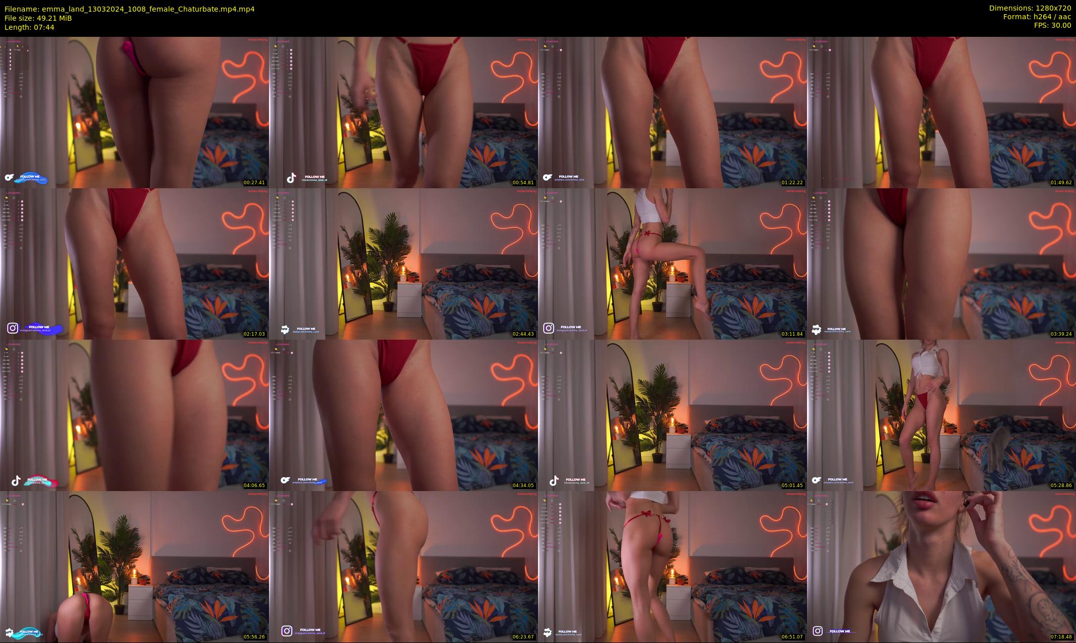 emma_land — 8 minute Chaturbate female cam show recording, 720p, Mar 13, 2024