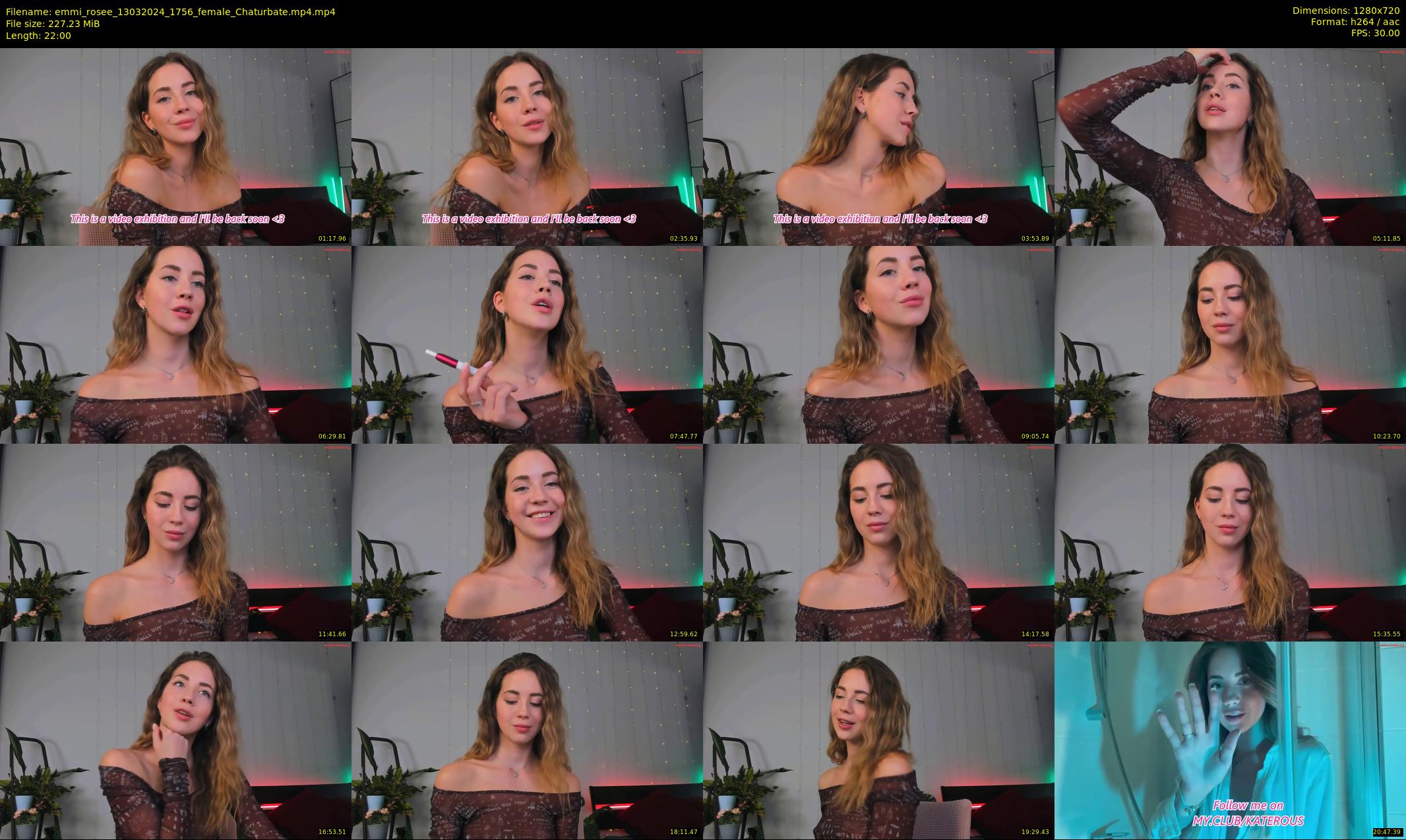emmi_rosee — 22 minute Chaturbate female cam show recording, 720p, Mar 13, 2024