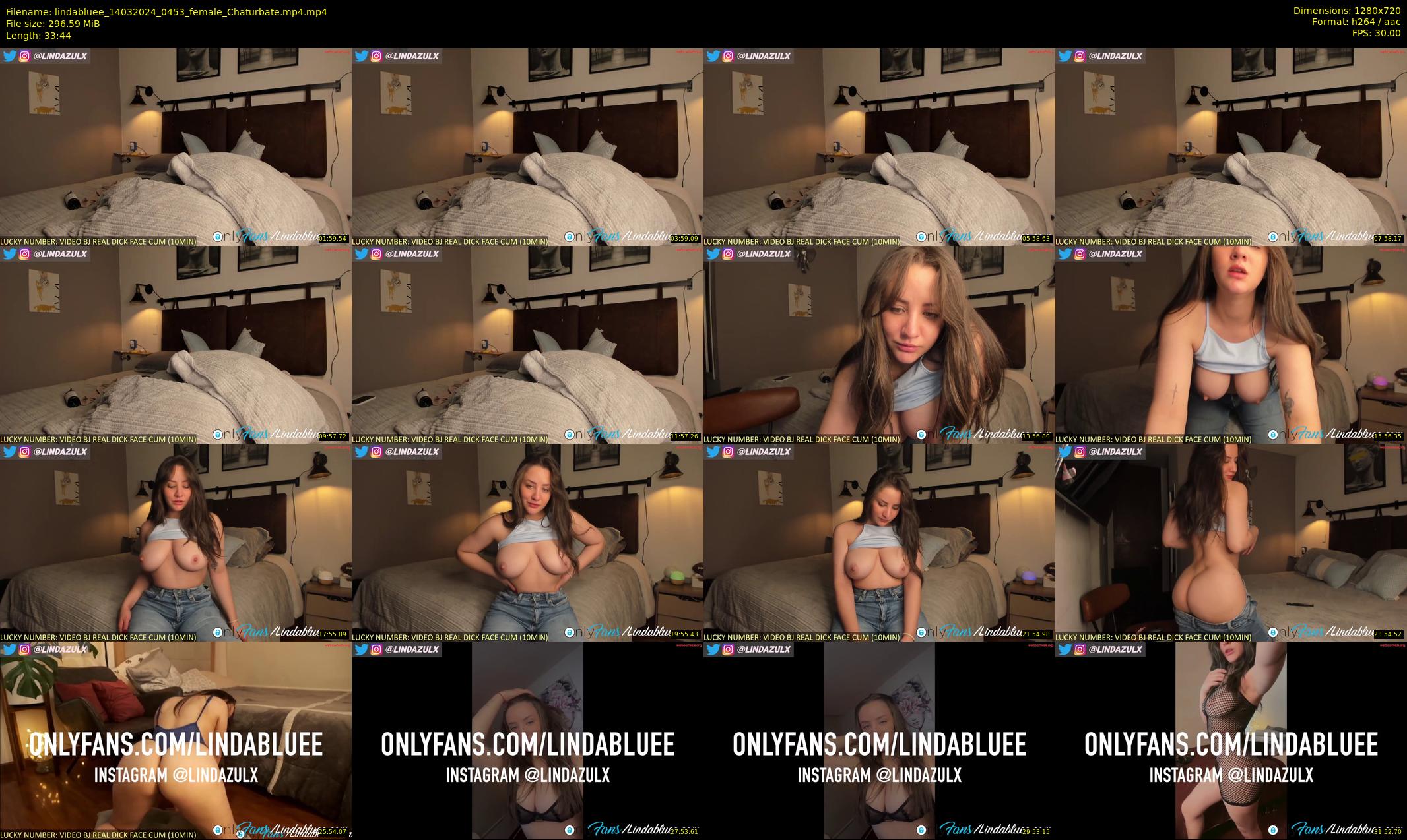 lindabluee — 34 minute Chaturbate female cam show recording, 720p, Mar 14, 2024