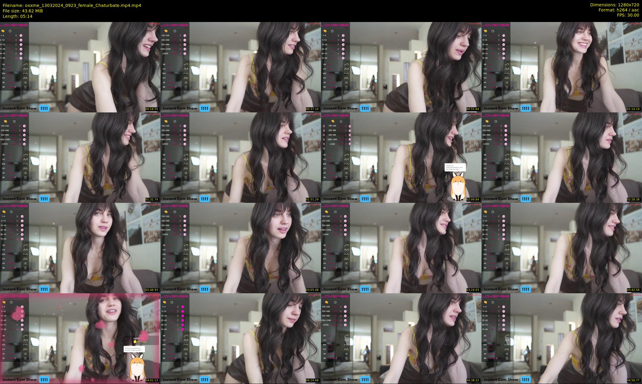 oxxme — 6 minute Chaturbate female cam show recording, 720p, Mar 13, 2024