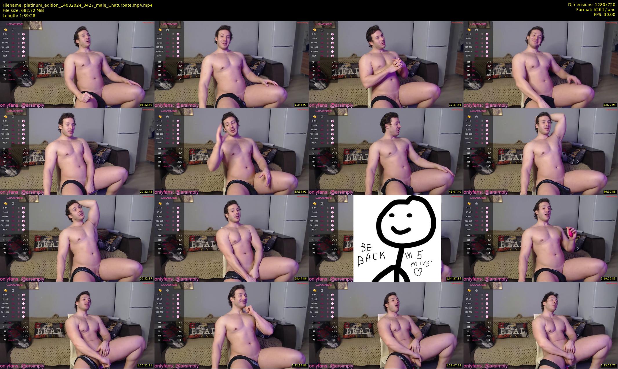 platinum_edition — 100 minute Chaturbate male cam show recording, 720p, Mar 14, 2024