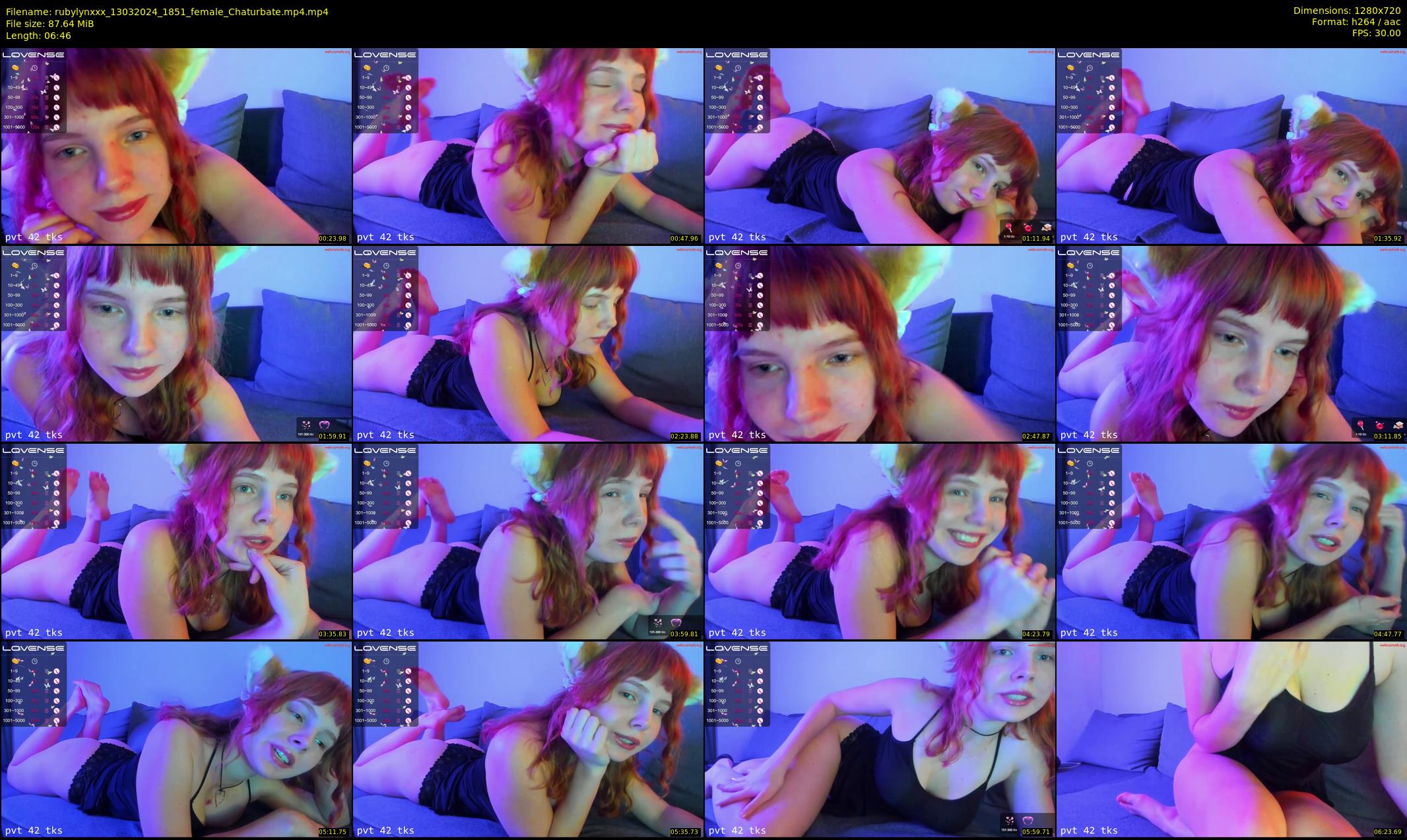 rubylynxxx — 7 minute Chaturbate female cam show recording, 720p, Mar 13, 2024