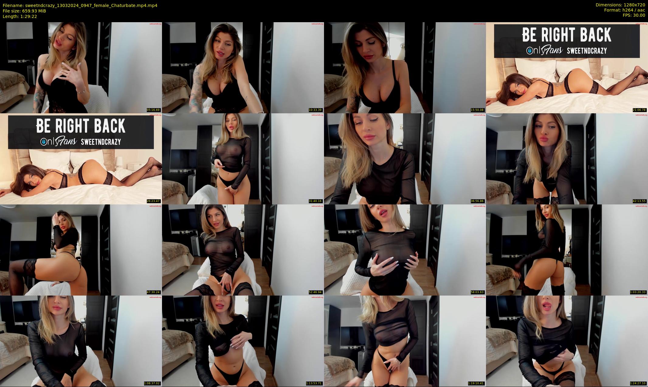 sweetndcrazy — 90 minute Chaturbate female cam show recording, 720p, Mar 13, 2024