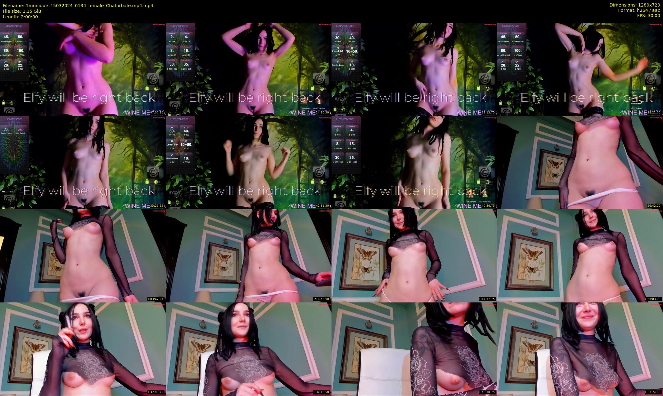 1munique — 120 minute Chaturbate female cam show recording, 720p, Mar 15, 2024