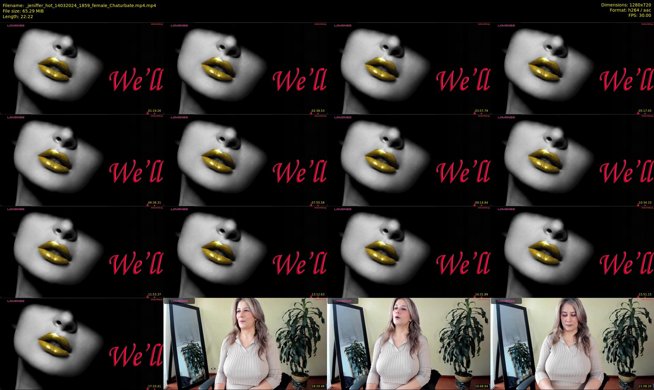 _jeniffer_hot — 23 minute Chaturbate female cam show recording, 720p, Mar 14, 2024