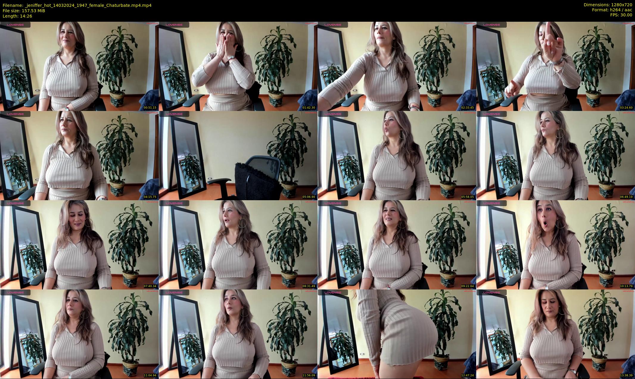 _jeniffer_hot — 15 minute Chaturbate female cam show recording, 720p, Mar 14, 2024
