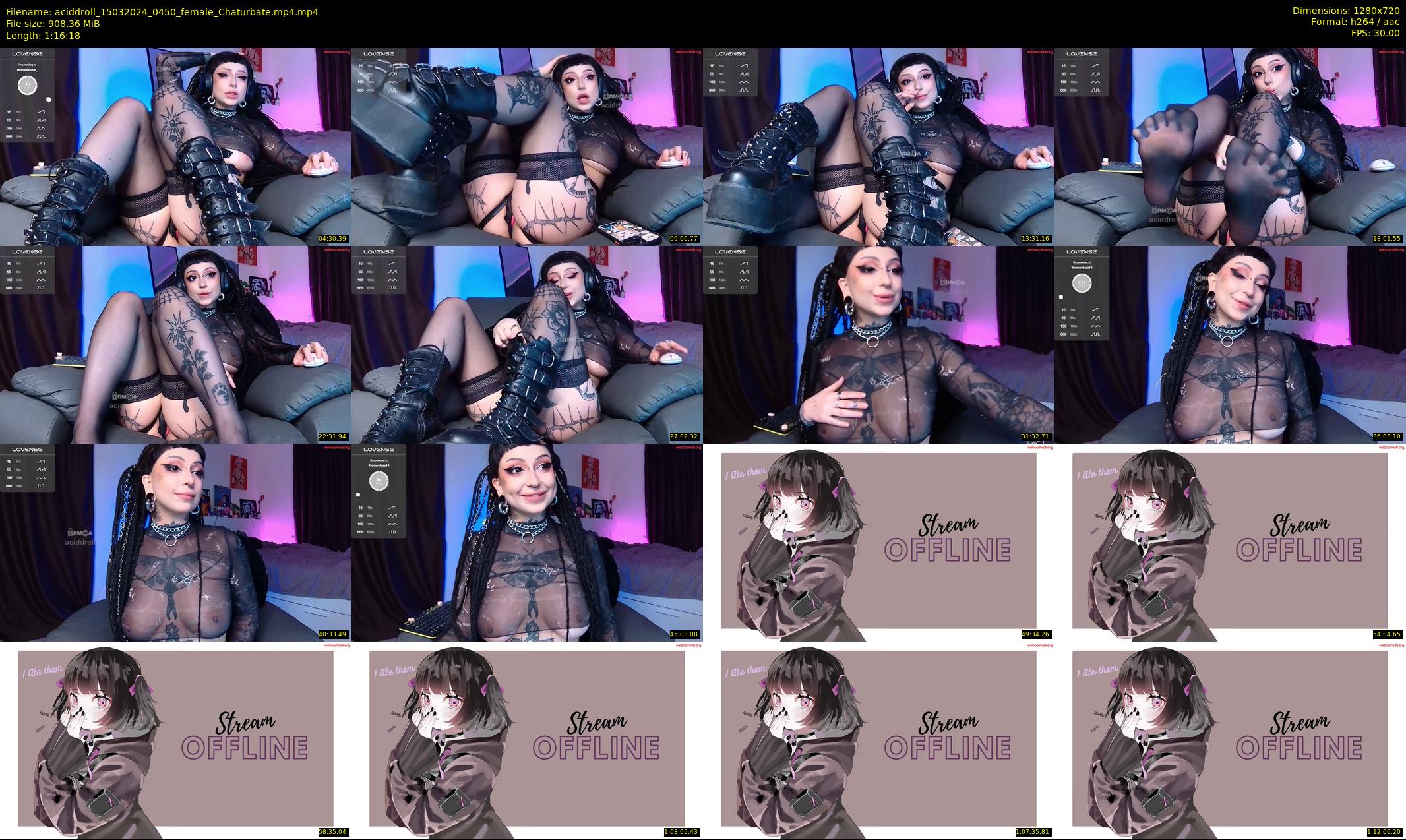 aciddroll — 77 minute Chaturbate female cam show recording, 720p, Mar 15, 2024