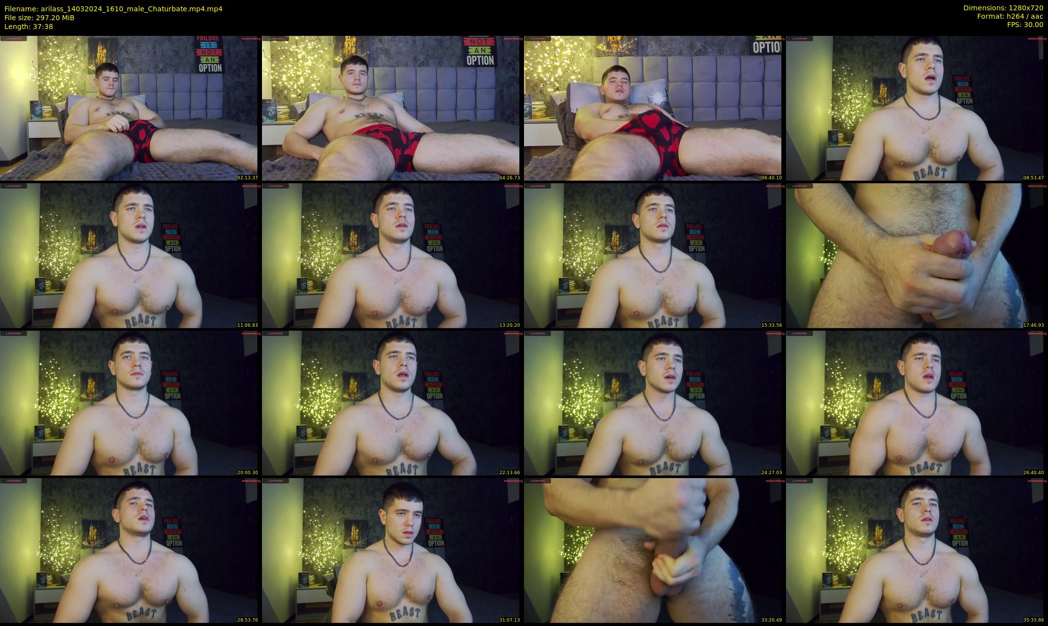 arilass — 38 minute Chaturbate male cam show recording, 720p, Mar 14, 2024
