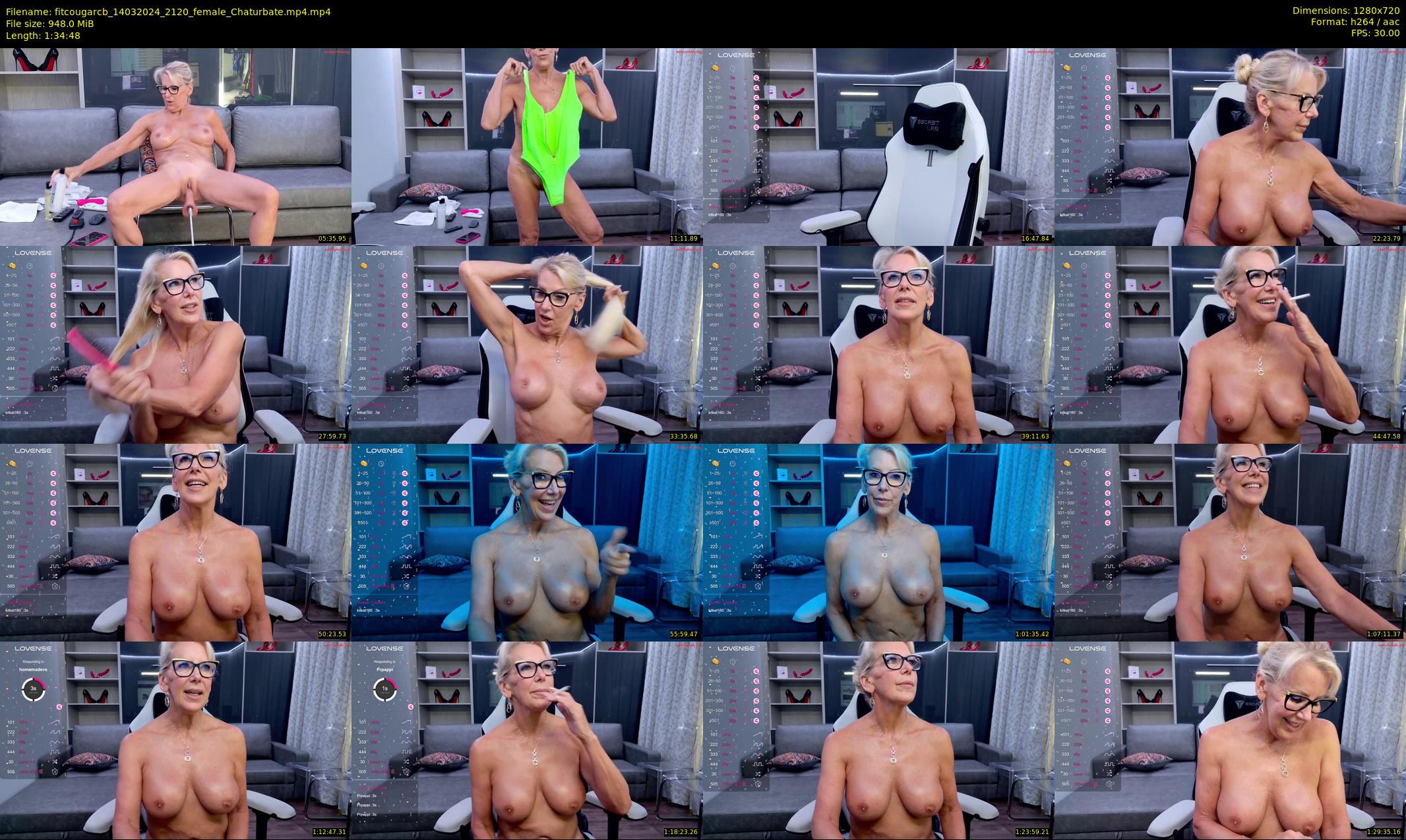 fitcougarcb — 95 minute Chaturbate female cam show recording, 720p, Mar 14, 2024